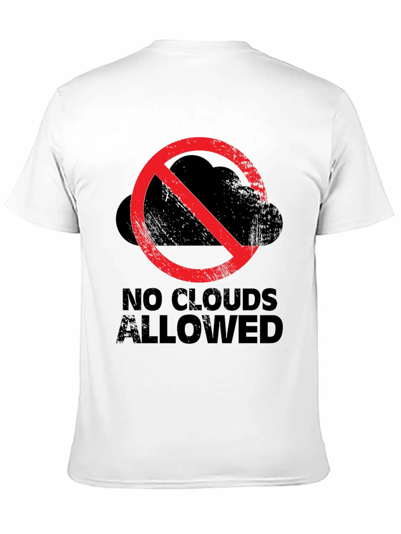 No Clouds Allowed Funny Summer Party Gift Breathable Graphic T-Shirt – Perfect For Casual Days