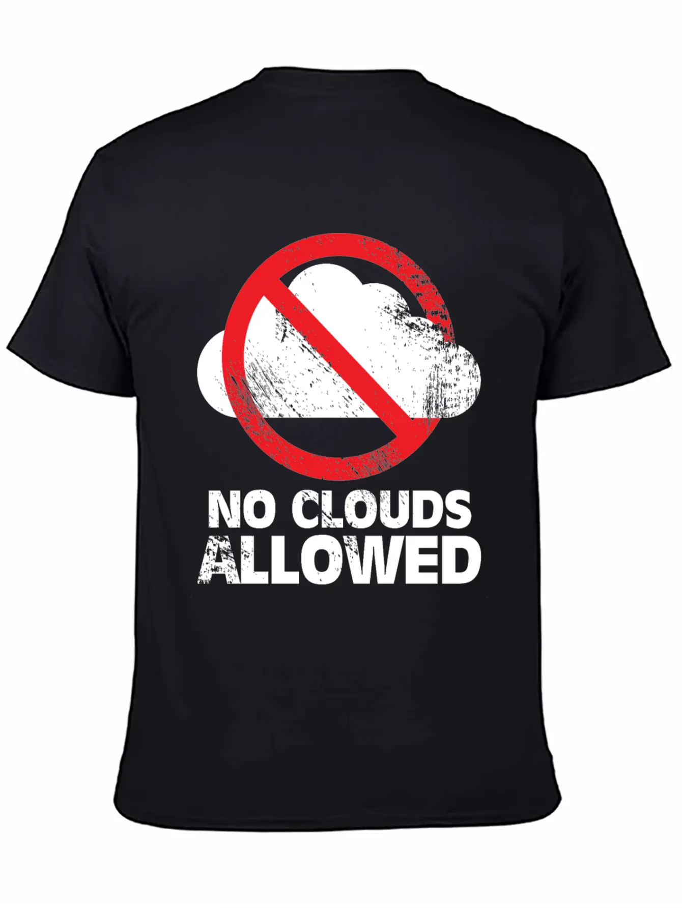 No Clouds Allowed Funny Summer Party Gift Breathable Graphic T-Shirt – Perfect For Casual Days