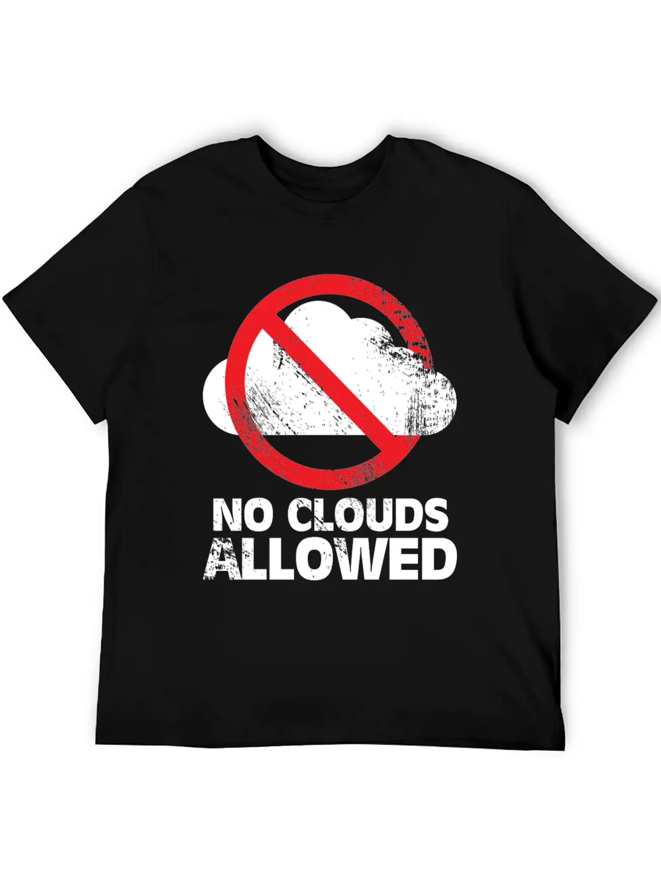 No Clouds Allowed Funny Summer Party Gift Breathable Graphic T-Shirt – Perfect For Casual Days