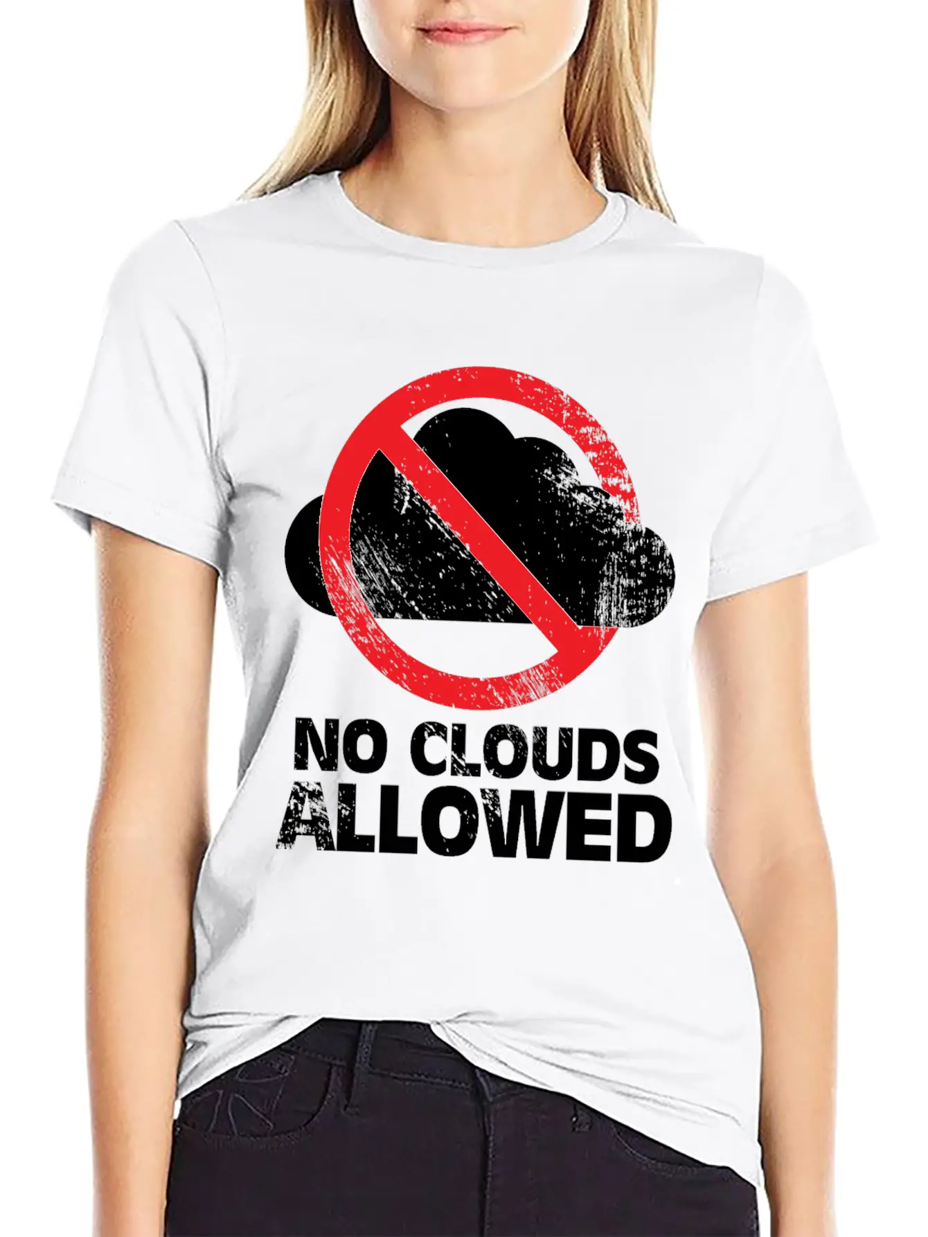 No Clouds Allowed Funny Summer Party Gift Breathable Graphic T-Shirt – Perfect For Casual Days