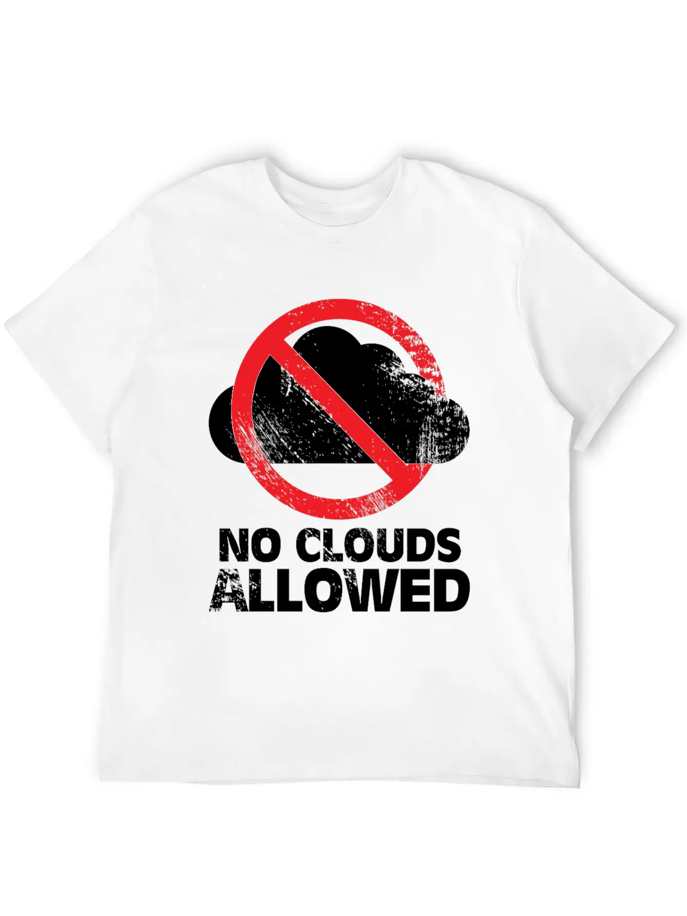 No Clouds Allowed Funny Summer Party Gift Breathable Graphic T-Shirt – Perfect For Casual Days