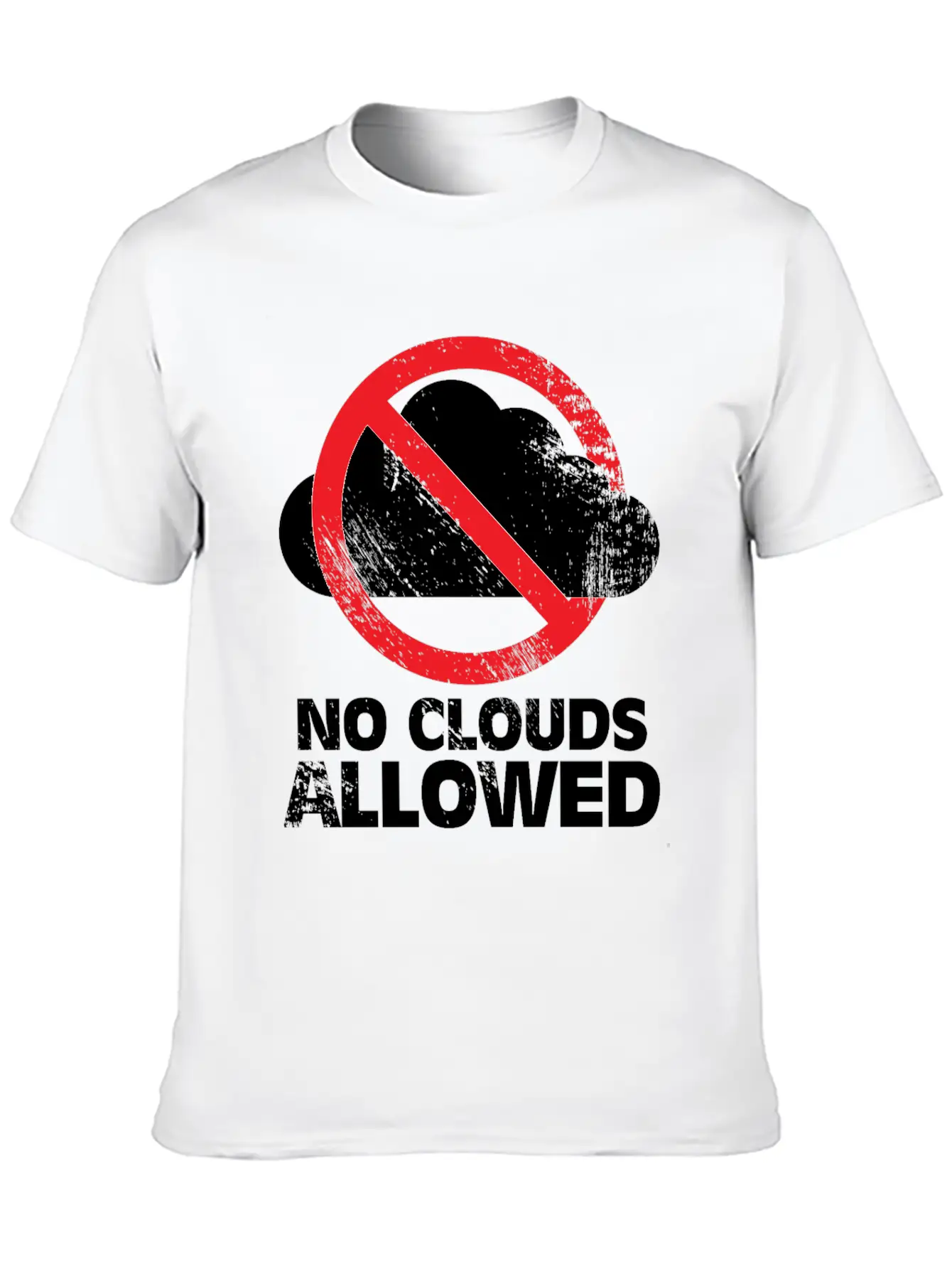 No Clouds Allowed Funny Summer Party Gift Breathable Graphic T-Shirt – Perfect For Casual Days