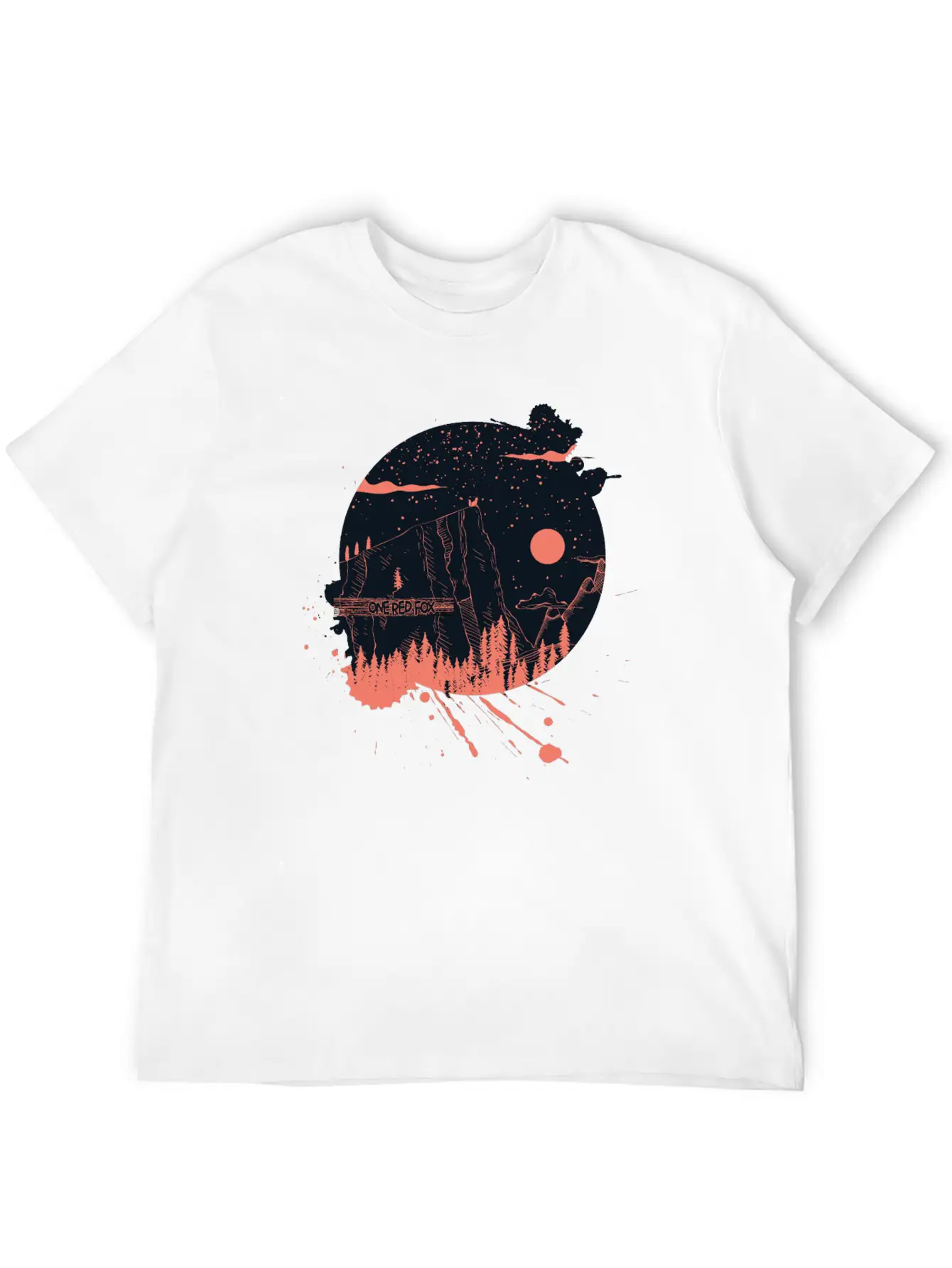 One Red Fox Breathable Graphic T-Shirt – Perfect For Casual Days
