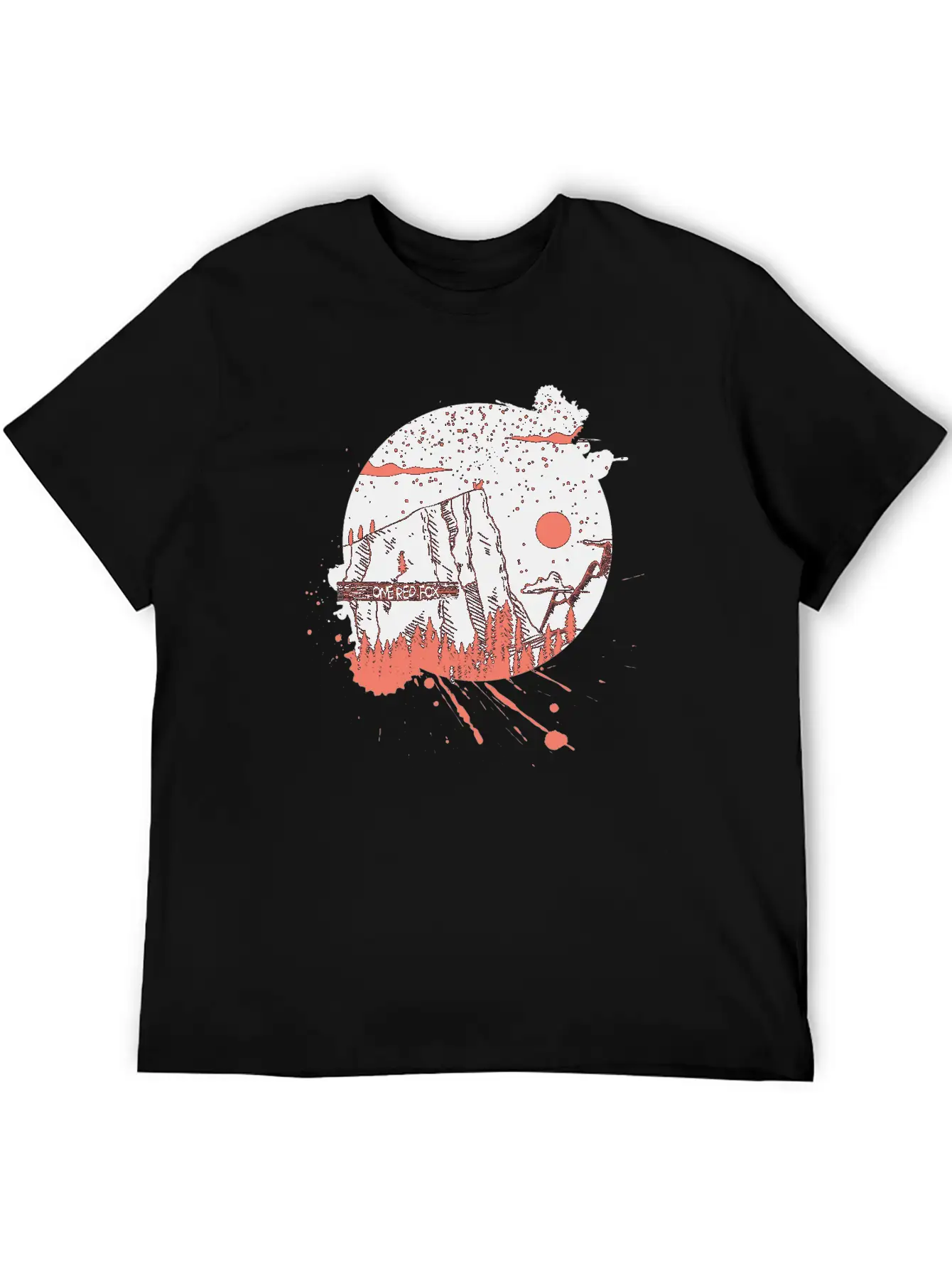 One Red Fox Breathable Graphic T-Shirt – Perfect For Casual Days