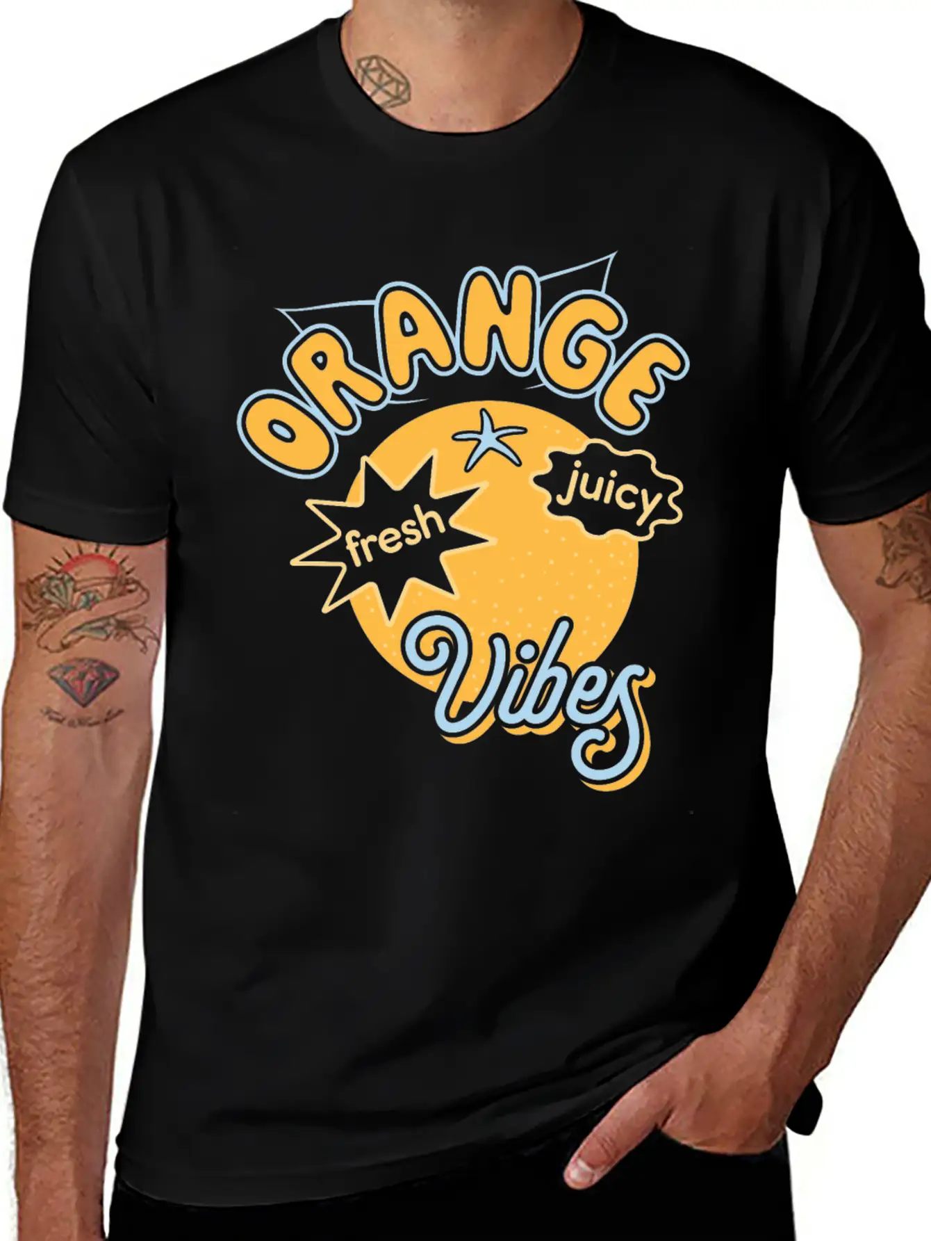 Oranges Orange Vibes Juicy Fruits Summer Sun Breathable Graphic T-Shirt – Perfect For Casual Days