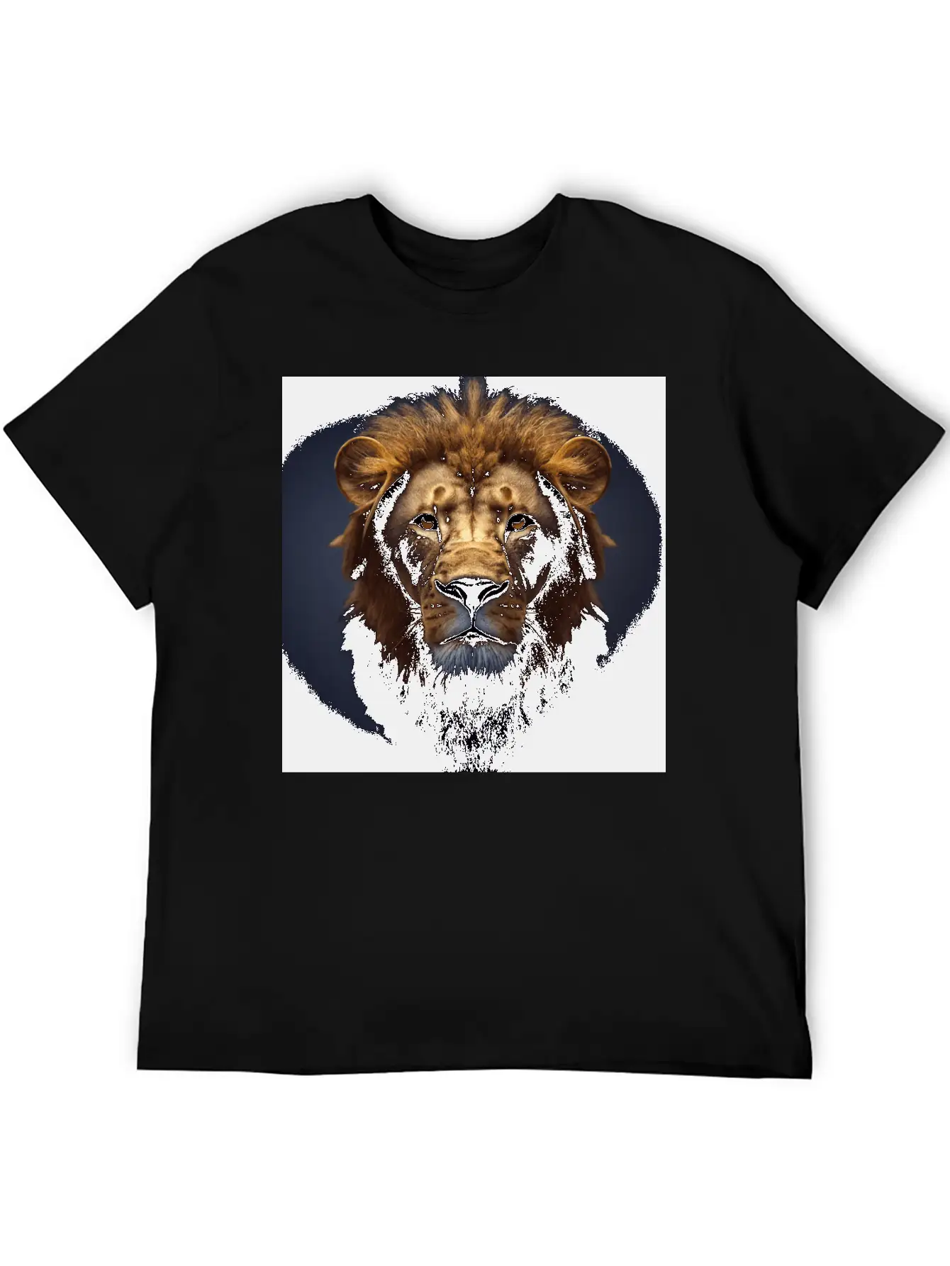 Photorealistic Male Lion Version 3 Breathable Graphic T-Shirt – Perfect For Casual Days