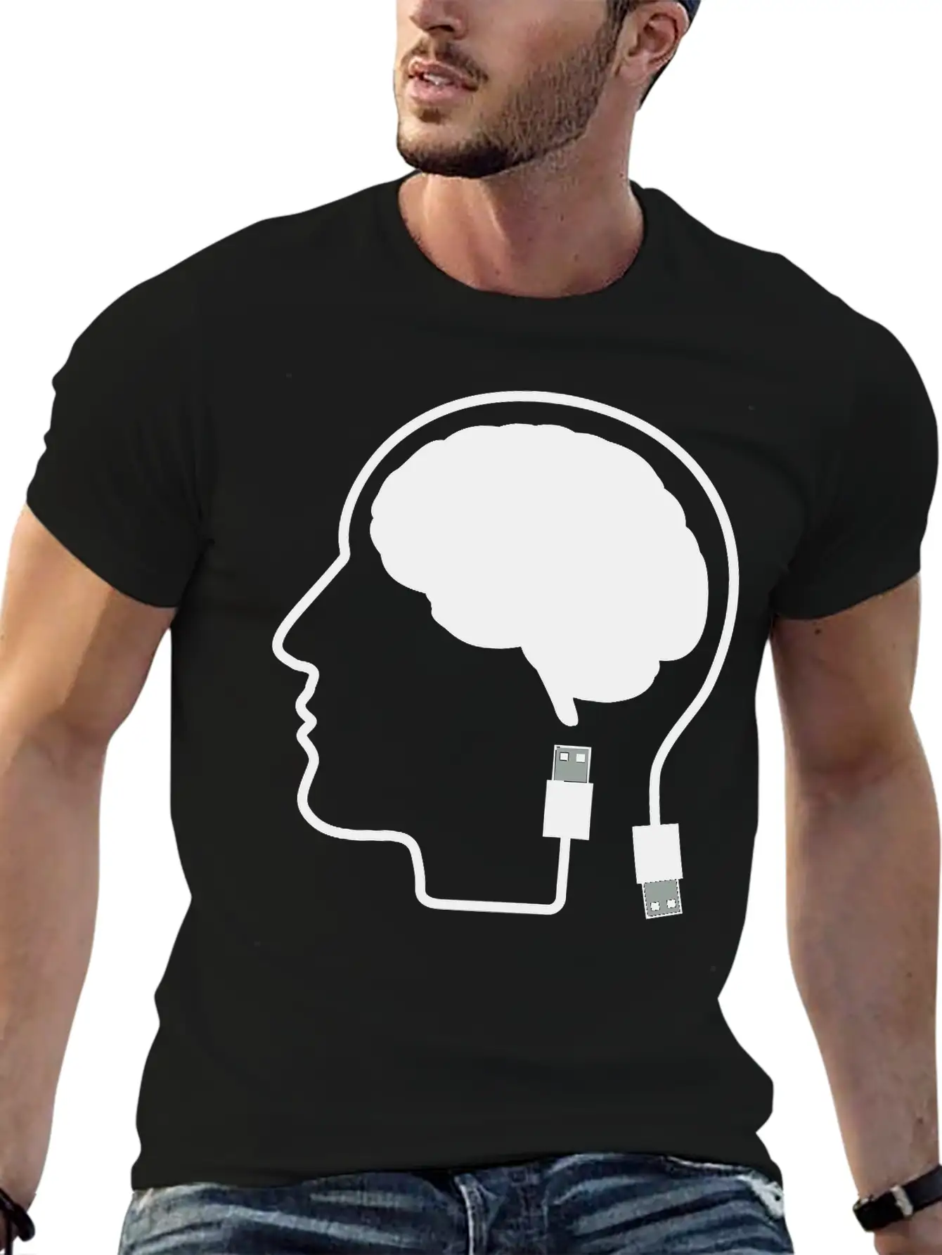 Plugged In Breathable Graphic T-Shirt – Perfect For Casual Days