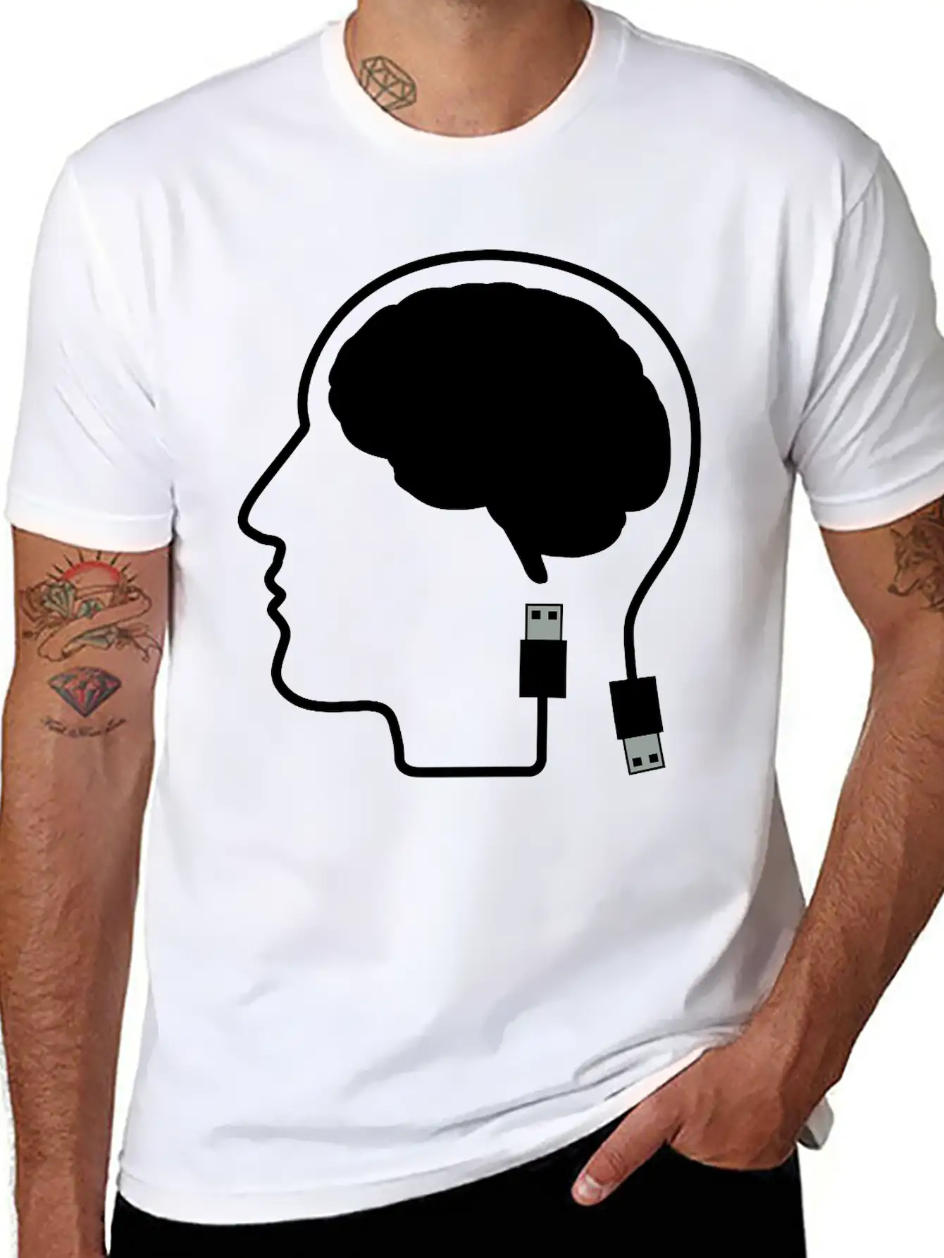Plugged In Breathable Graphic T-Shirt – Perfect For Casual Days