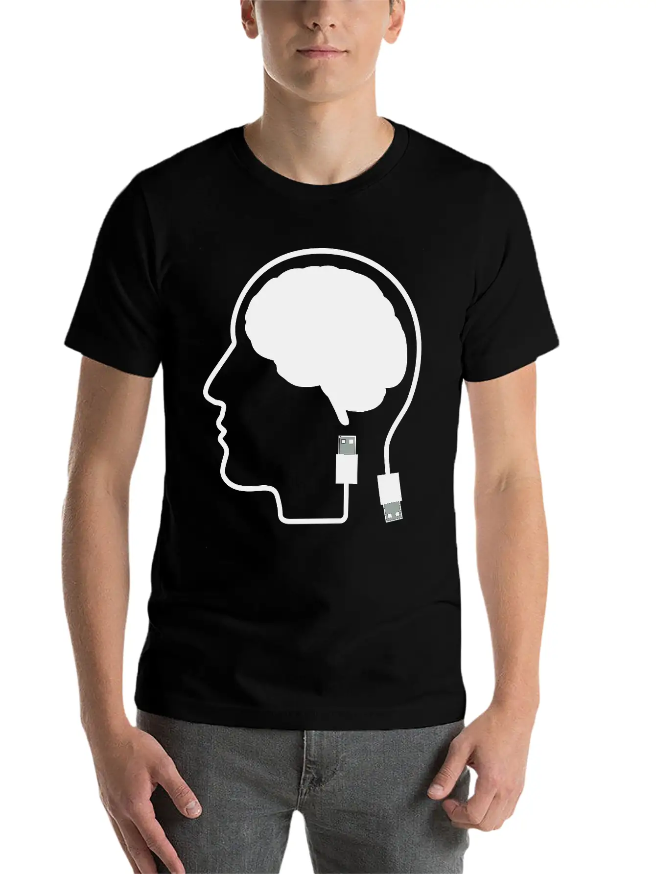 Plugged In Breathable Graphic T-Shirt – Perfect For Casual Days