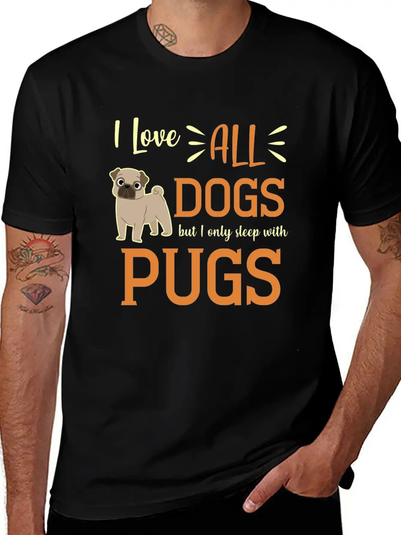 Pug Dog Pet Stuffed Animal Bark Pug Life Basic Graphic T-Shirt – Daily Comfort In Soft Cotton