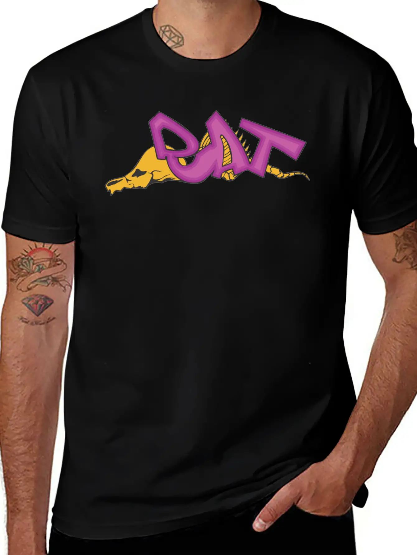 Rat_graffiti Basic Graphic T-Shirt – Daily Comfort In Soft Cotton