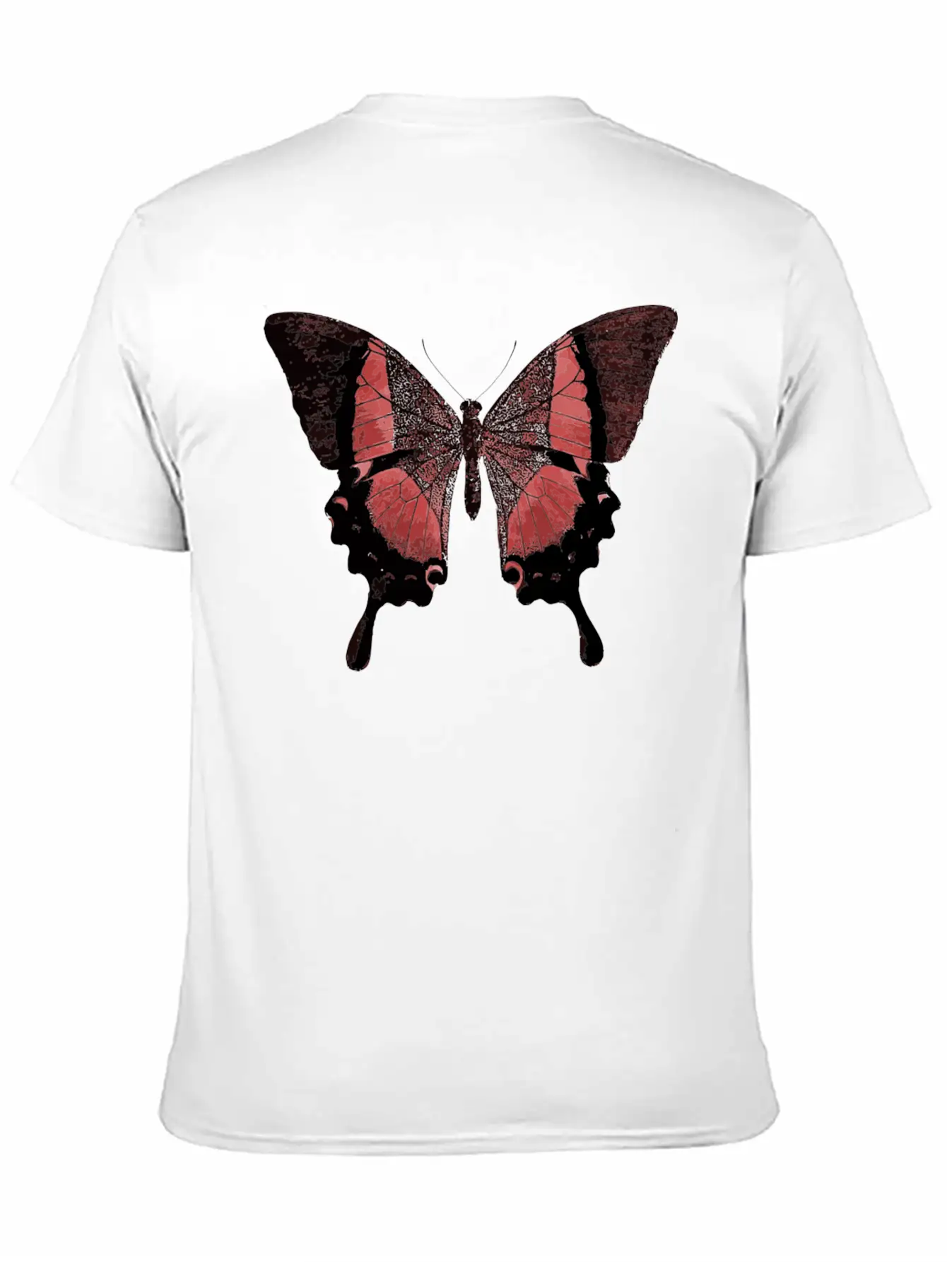 Red Butterfly Basic Graphic T-Shirt – Daily Comfort In Soft Cotton
