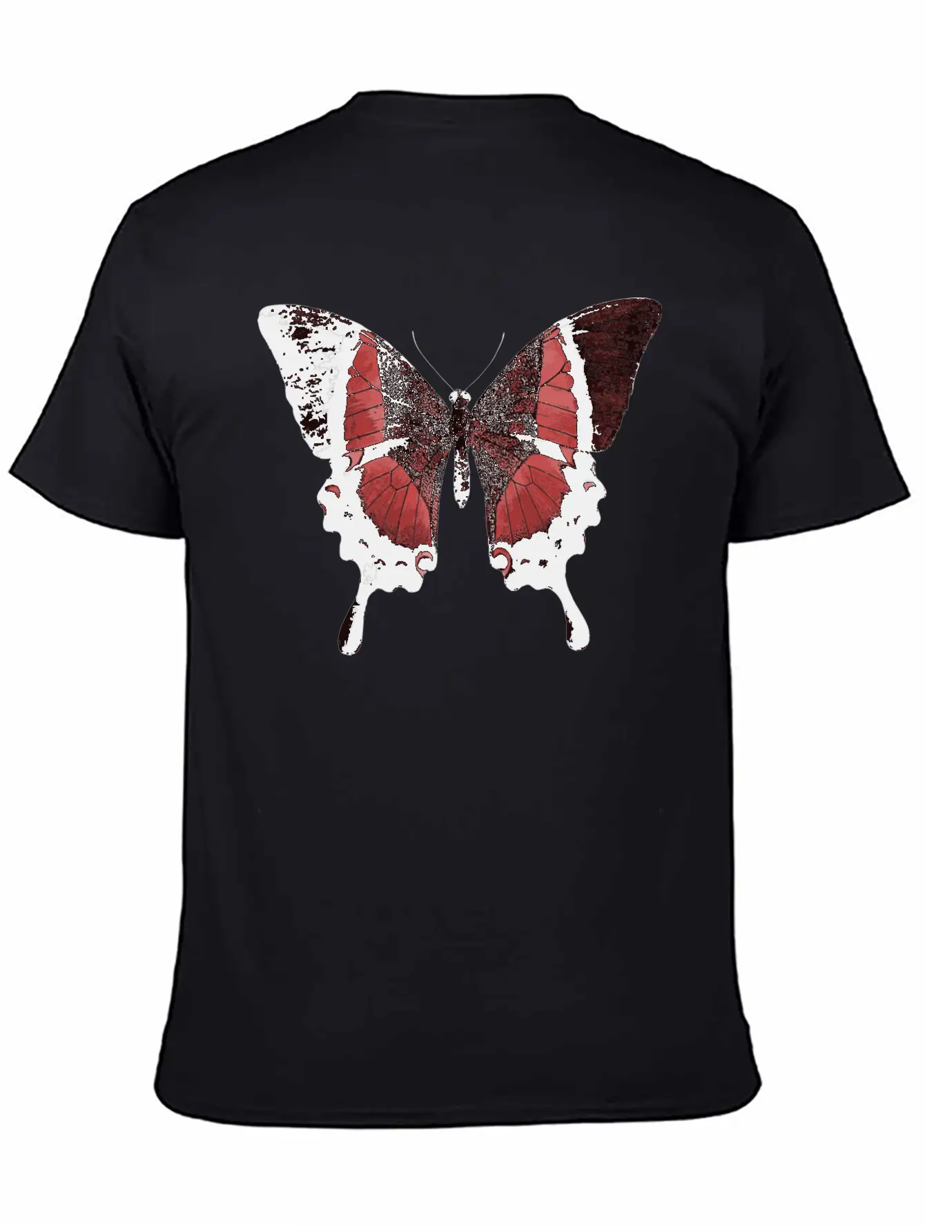 Red Butterfly Basic Graphic T-Shirt – Daily Comfort In Soft Cotton