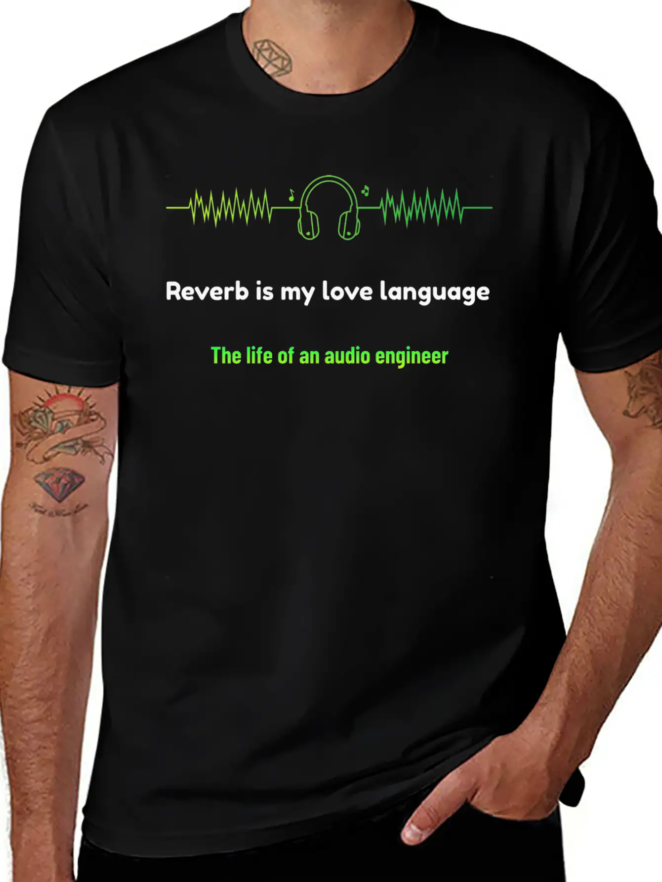 Reverb Is My Love Language Audio Engineer Basic Graphic T-Shirt – Daily Comfort In Soft Cotton