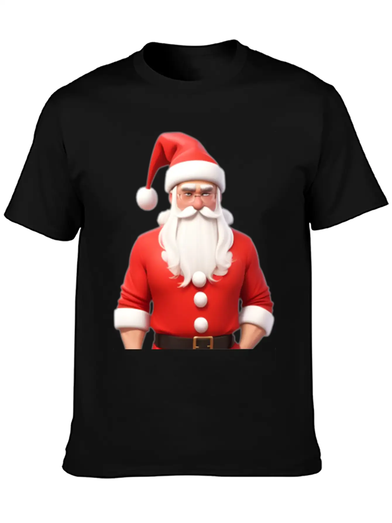 Santa 3d Breathable Graphic T-Shirt – Perfect For Casual Days