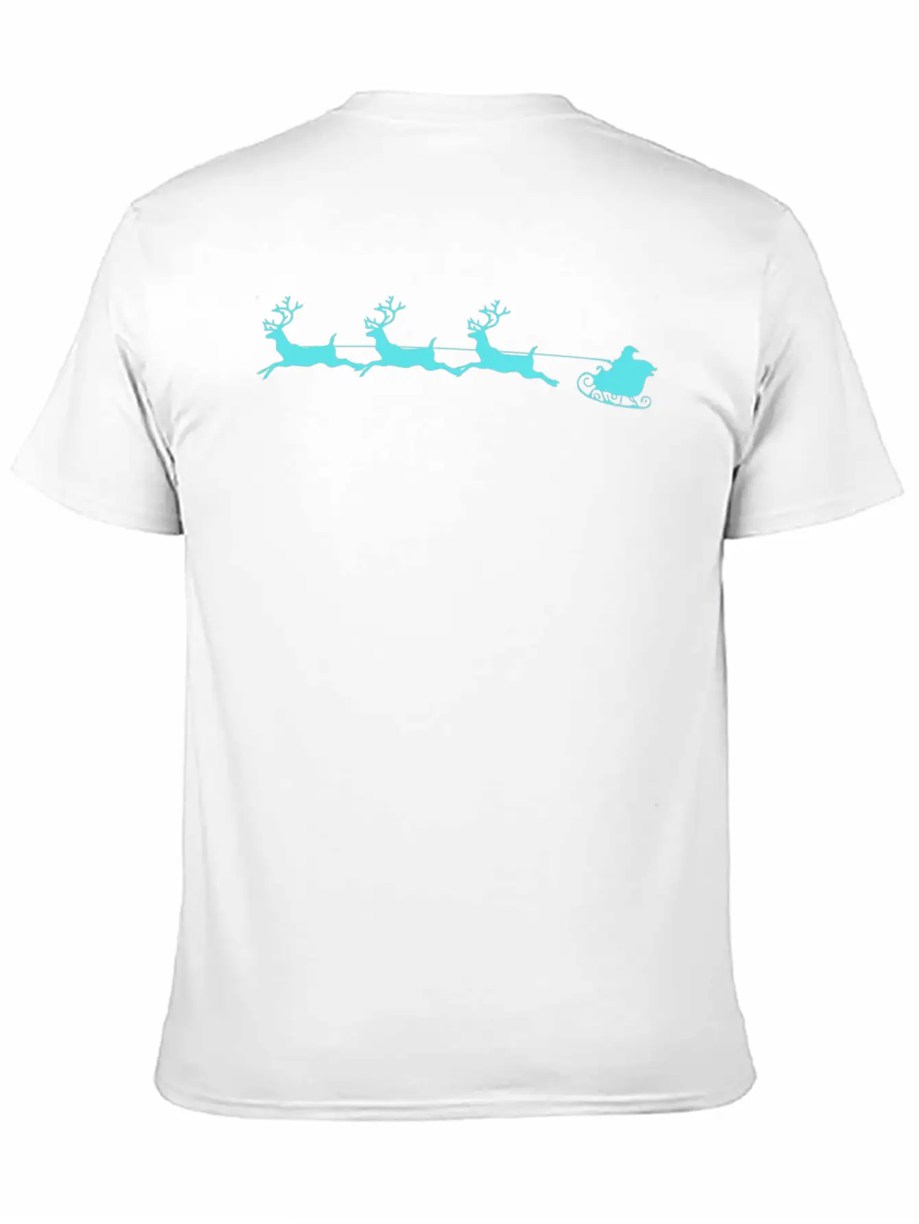 Santa Sleigh And Reindeer Breathable Graphic T-Shirt – Perfect For Casual Days