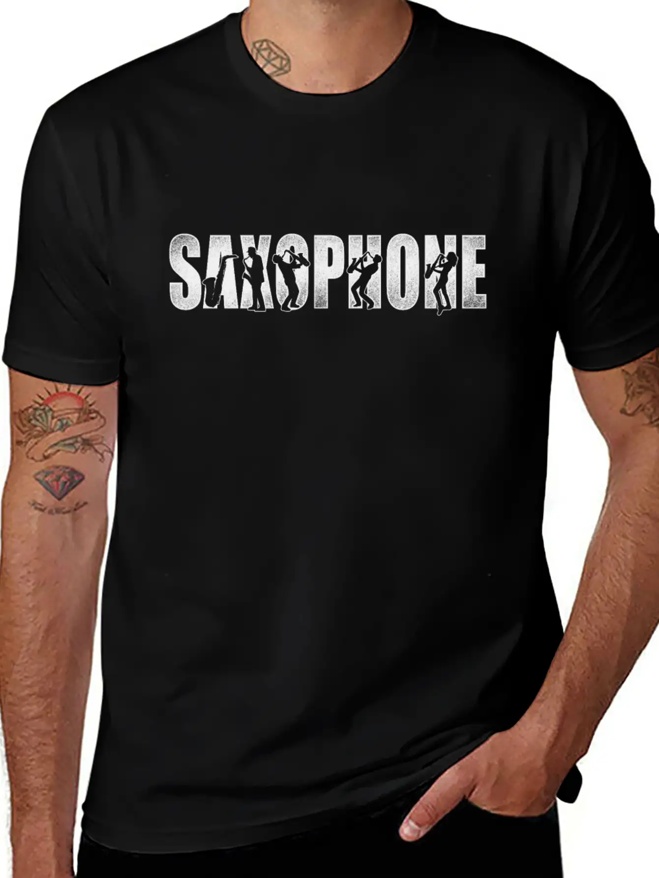Saxophone Saxophone Breathable Graphic T-Shirt – Perfect For Casual Days