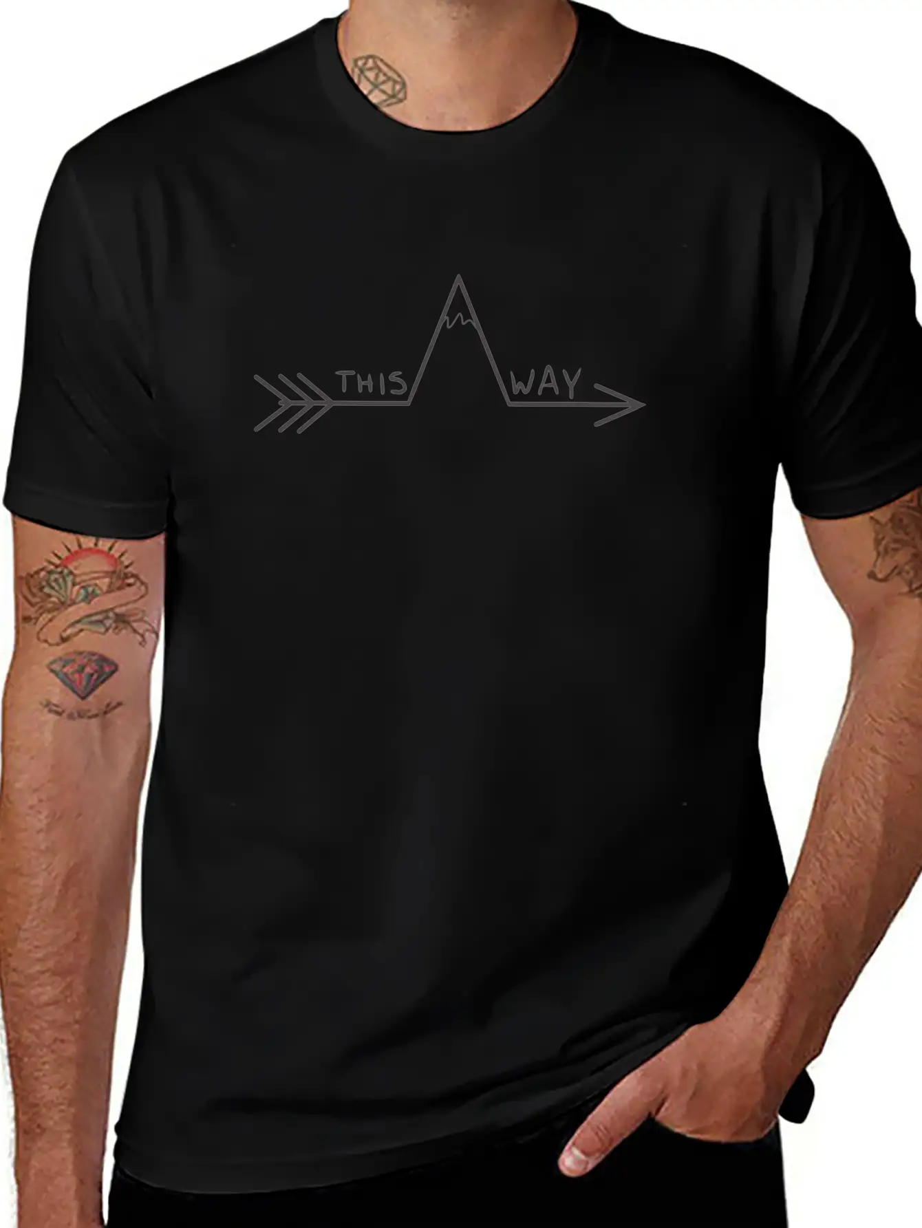 Signpost This Way Basic Graphic T-Shirt – Daily Comfort In Soft Cotton