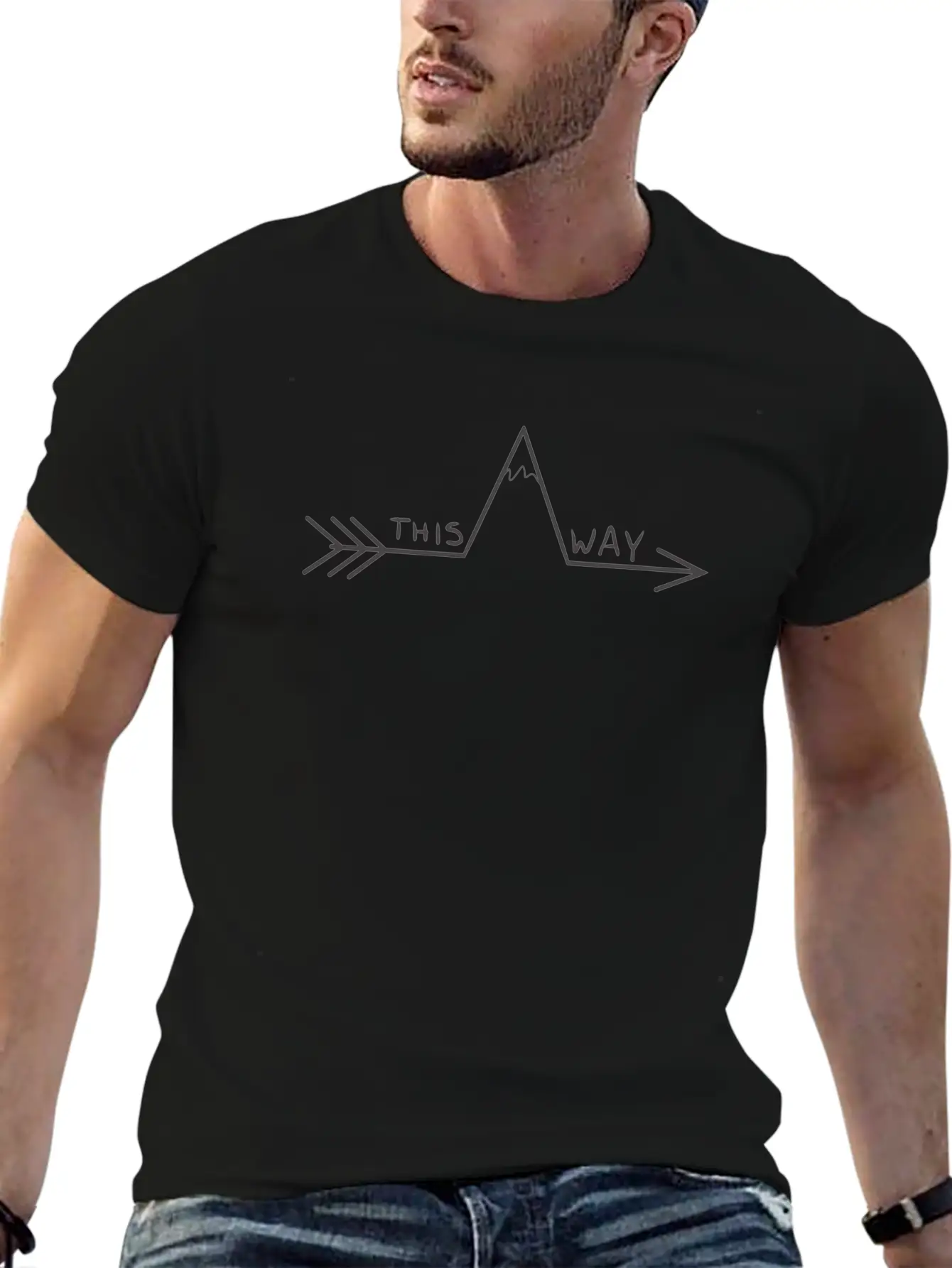 Signpost This Way Basic Graphic T-Shirt – Daily Comfort In Soft Cotton