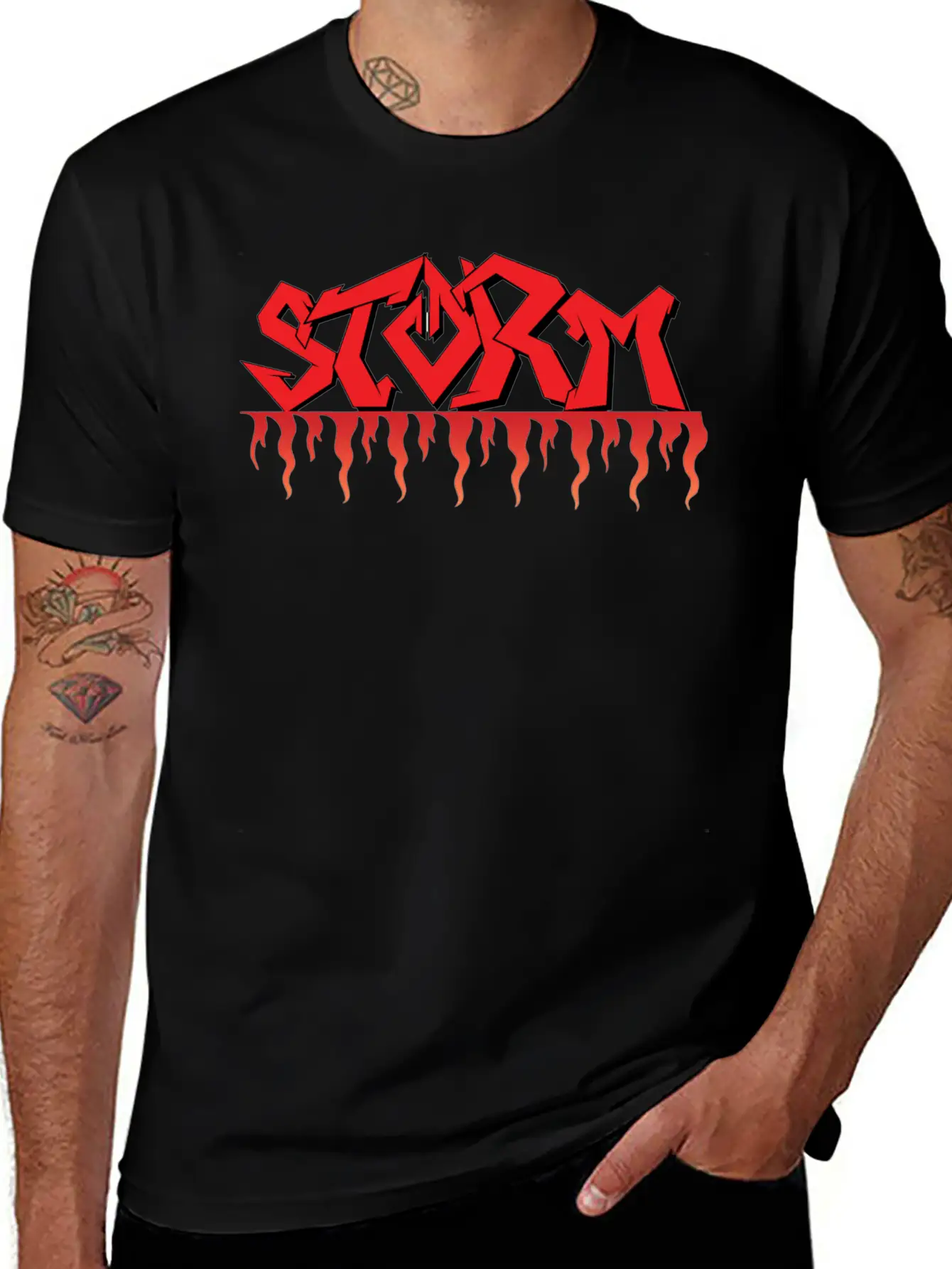 Storm Logo,sports Typographylogo,Melbourne Storm, Basic Graphic T-Shirt – Daily Comfort In Soft Cotton