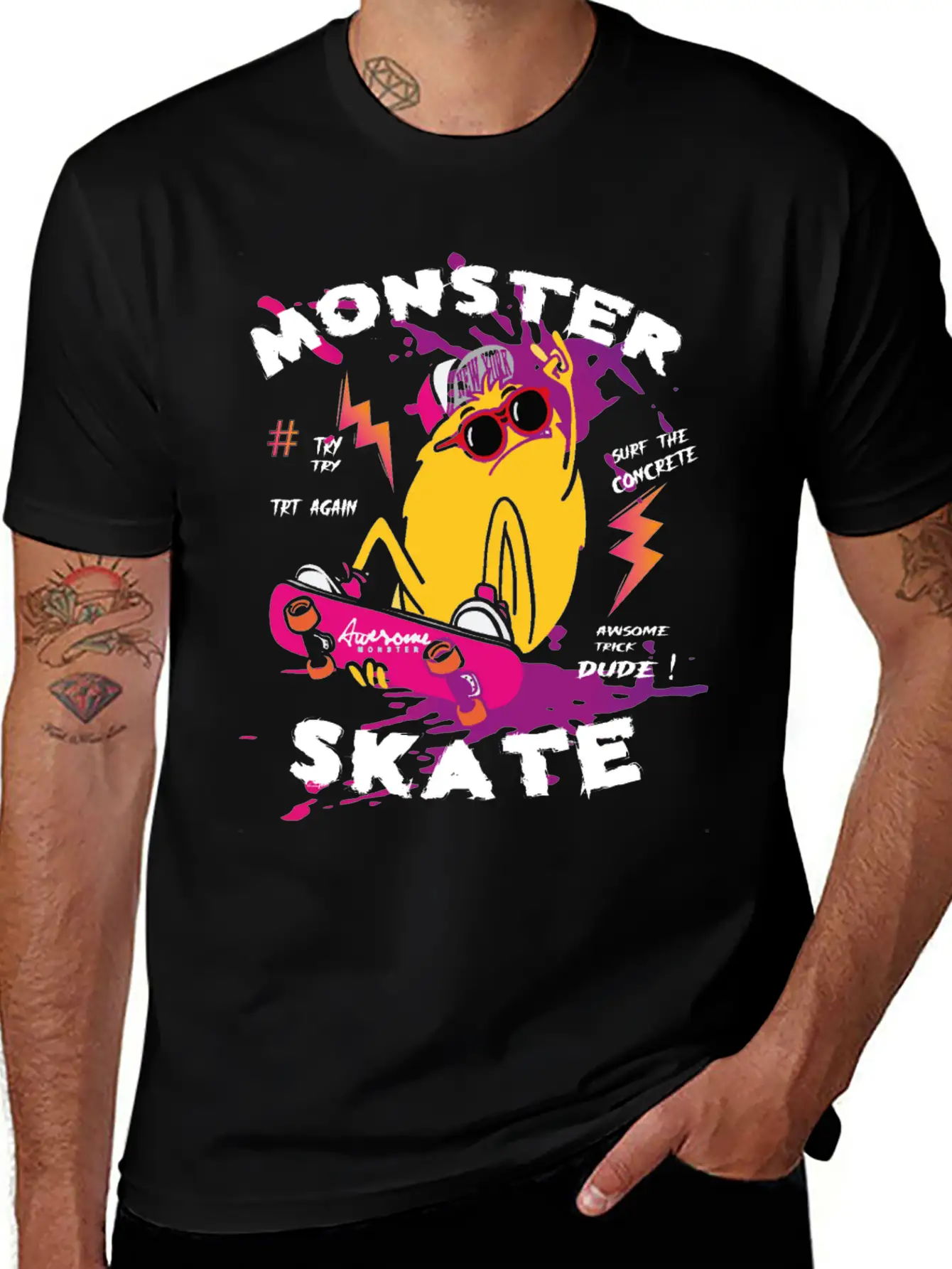 Surf Monster Basic Graphic T-Shirt – Daily Comfort In Soft Cotton