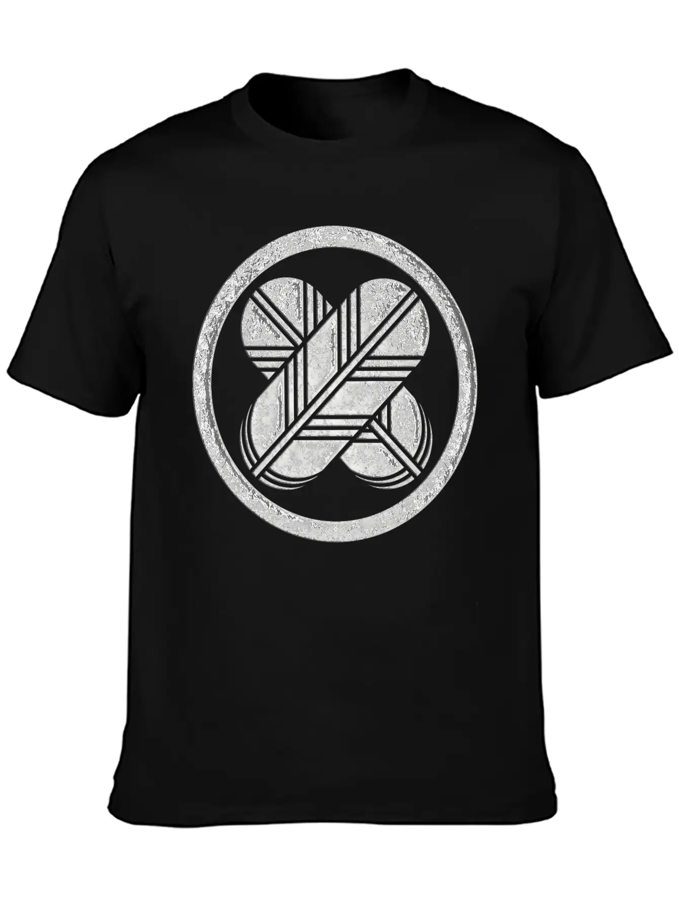 Takanoha Kamon In Silver Foil Breathable Graphic T-Shirt – Perfect For Casual Days