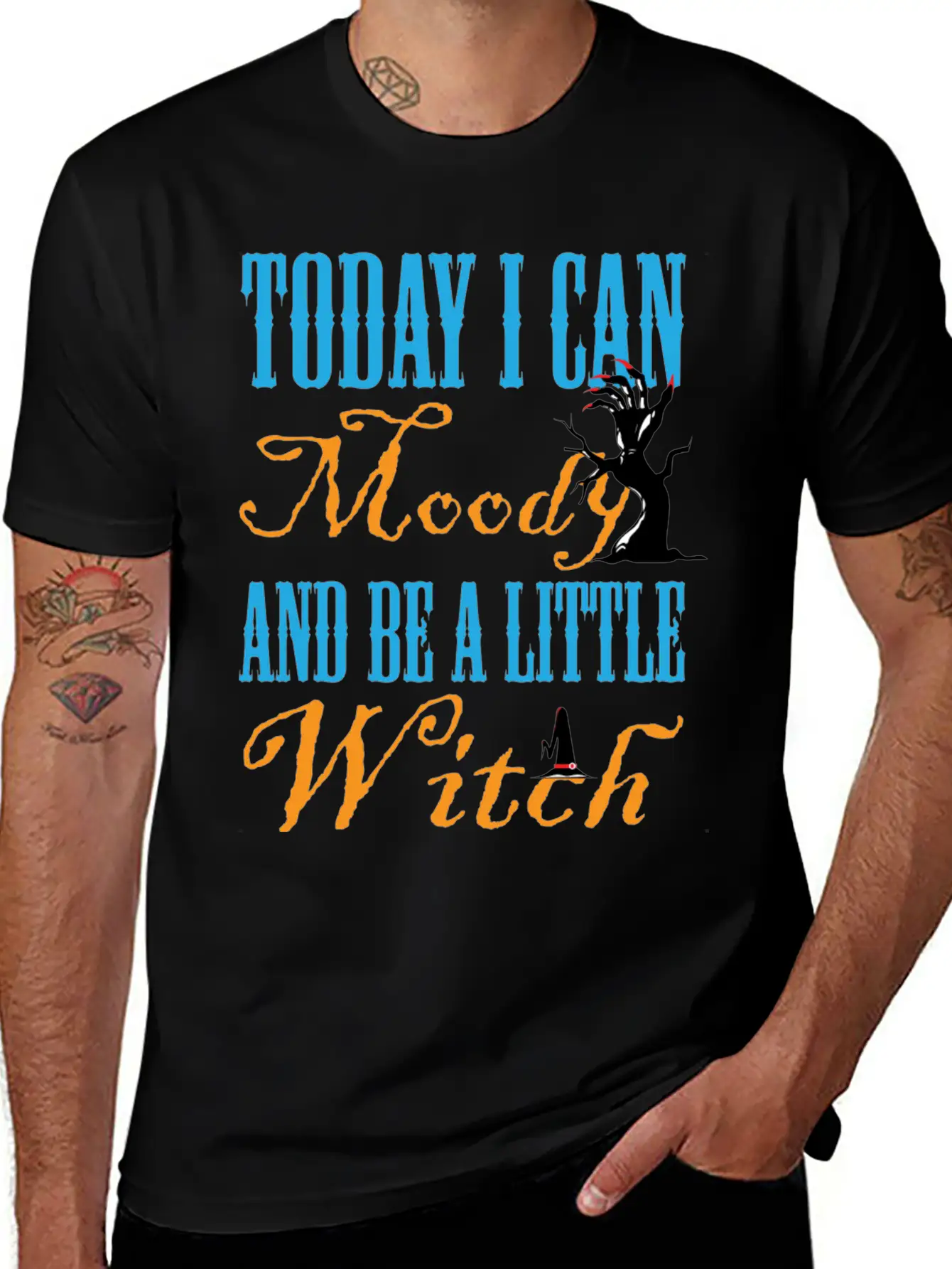 Today I Can Moody And Bee Little Witch Breathable Graphic T-Shirt – Perfect For Casual Days