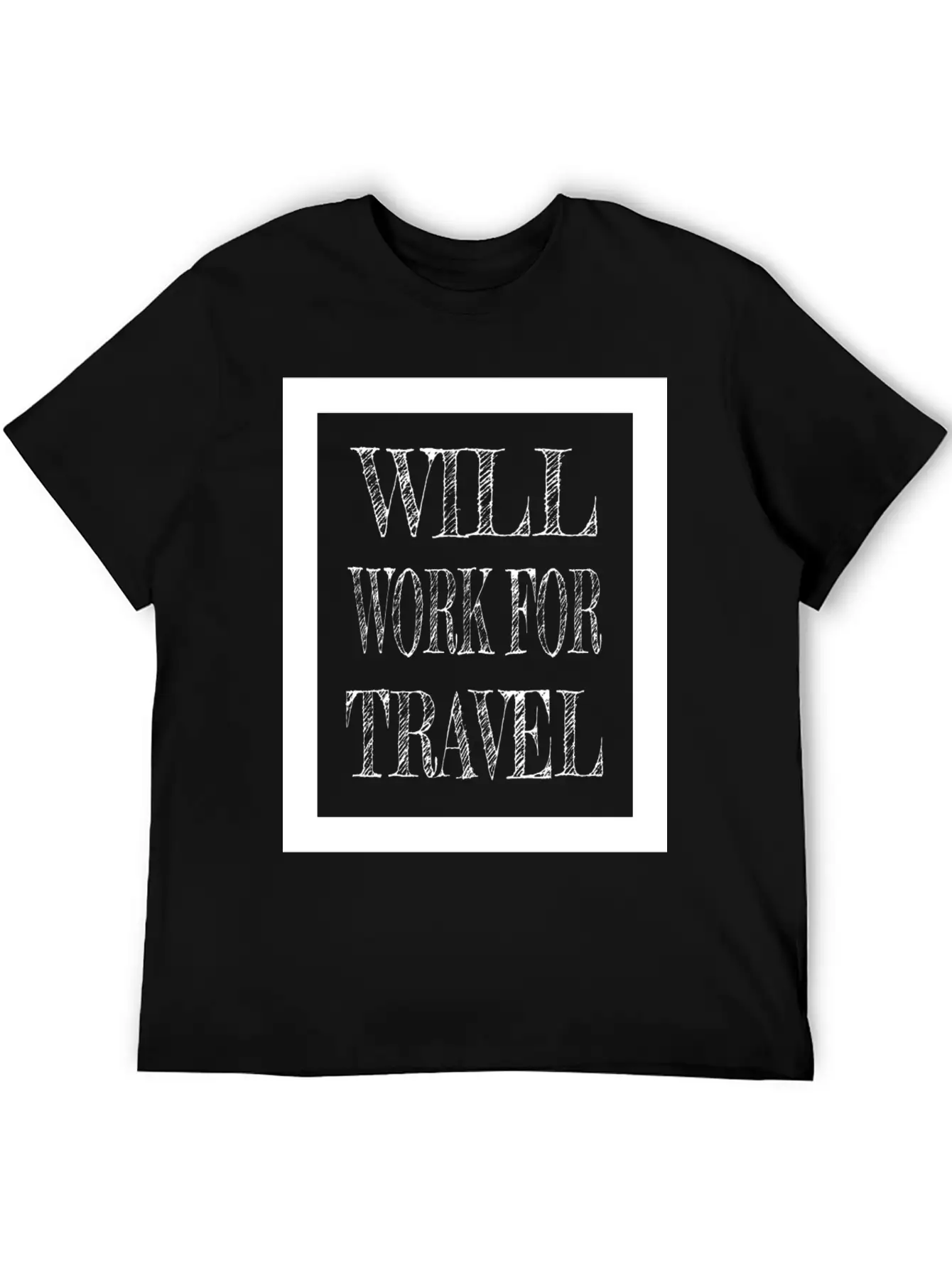 Travel - Will Work For Travel Basic Graphic T-Shirt – Daily Comfort In Soft Cotton