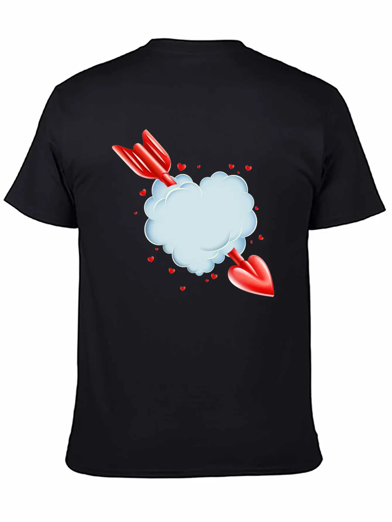 Valentine S Day Cloud Heart Love Tshirt Breathable Graphic T-Shirt – Perfect For Casual Days