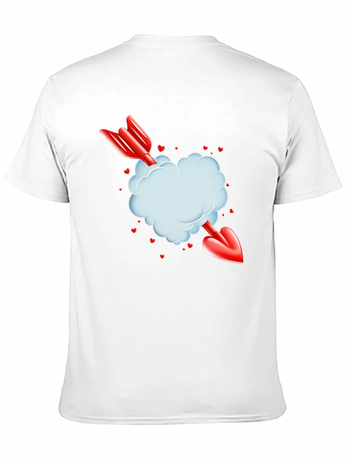 Valentine S Day Cloud Heart Love Tshirt Breathable Graphic T-Shirt – Perfect For Casual Days