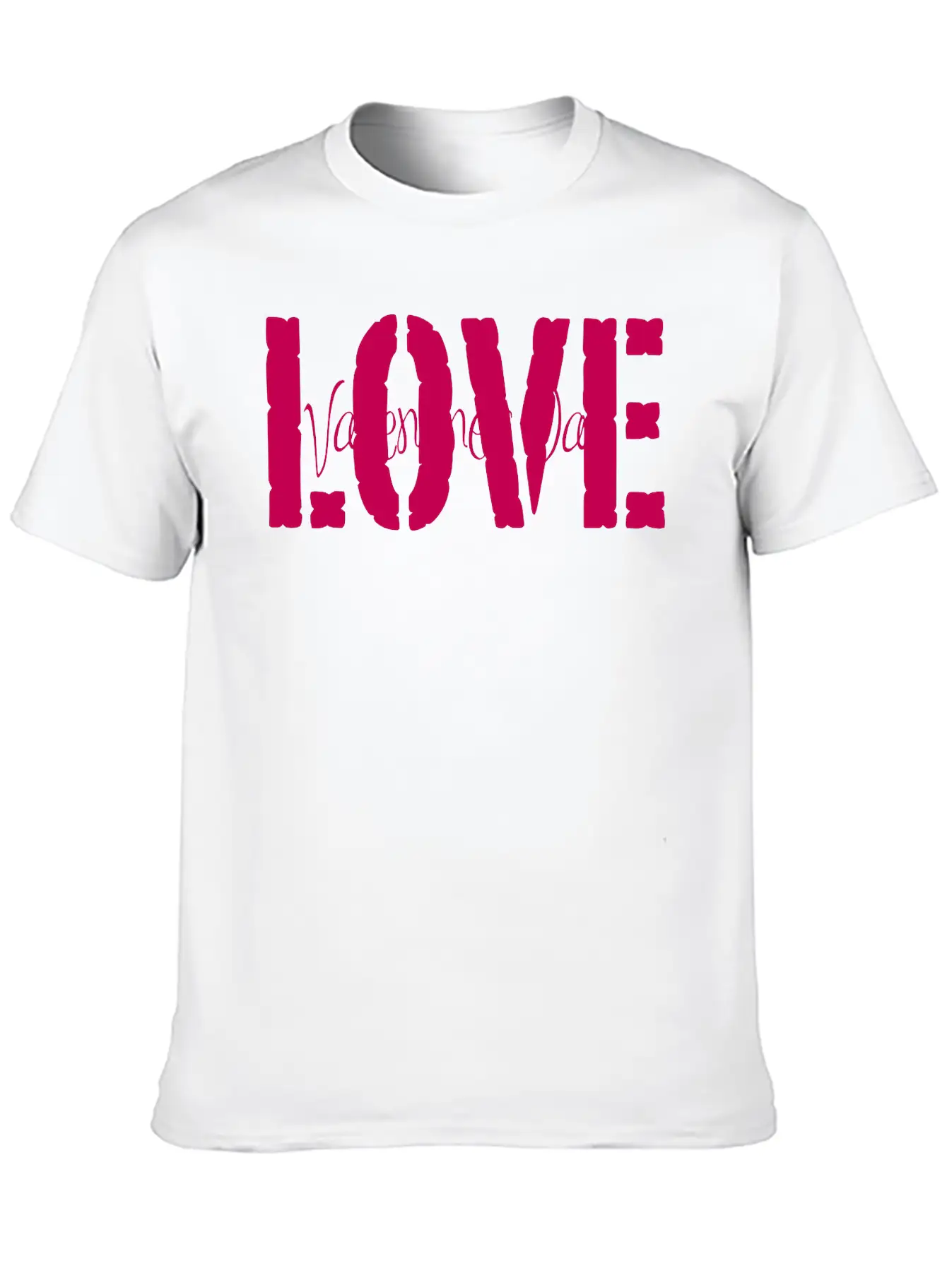 Valentine's Love Vector (changeable Color) Breathable Graphic T-Shirt – Perfect For Casual Days
