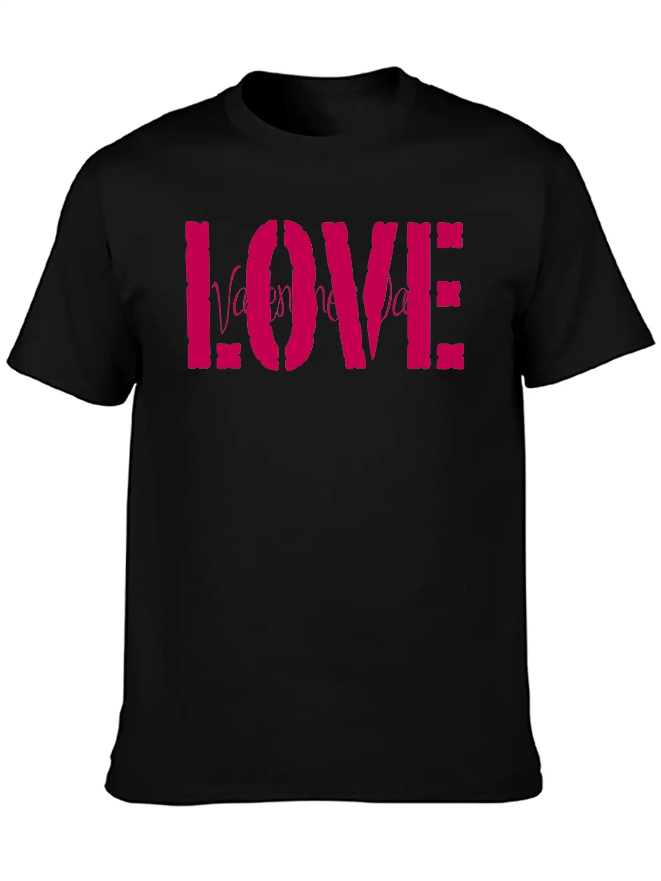 Valentine's Love Vector (changeable Color) Breathable Graphic T-Shirt – Perfect For Casual Days