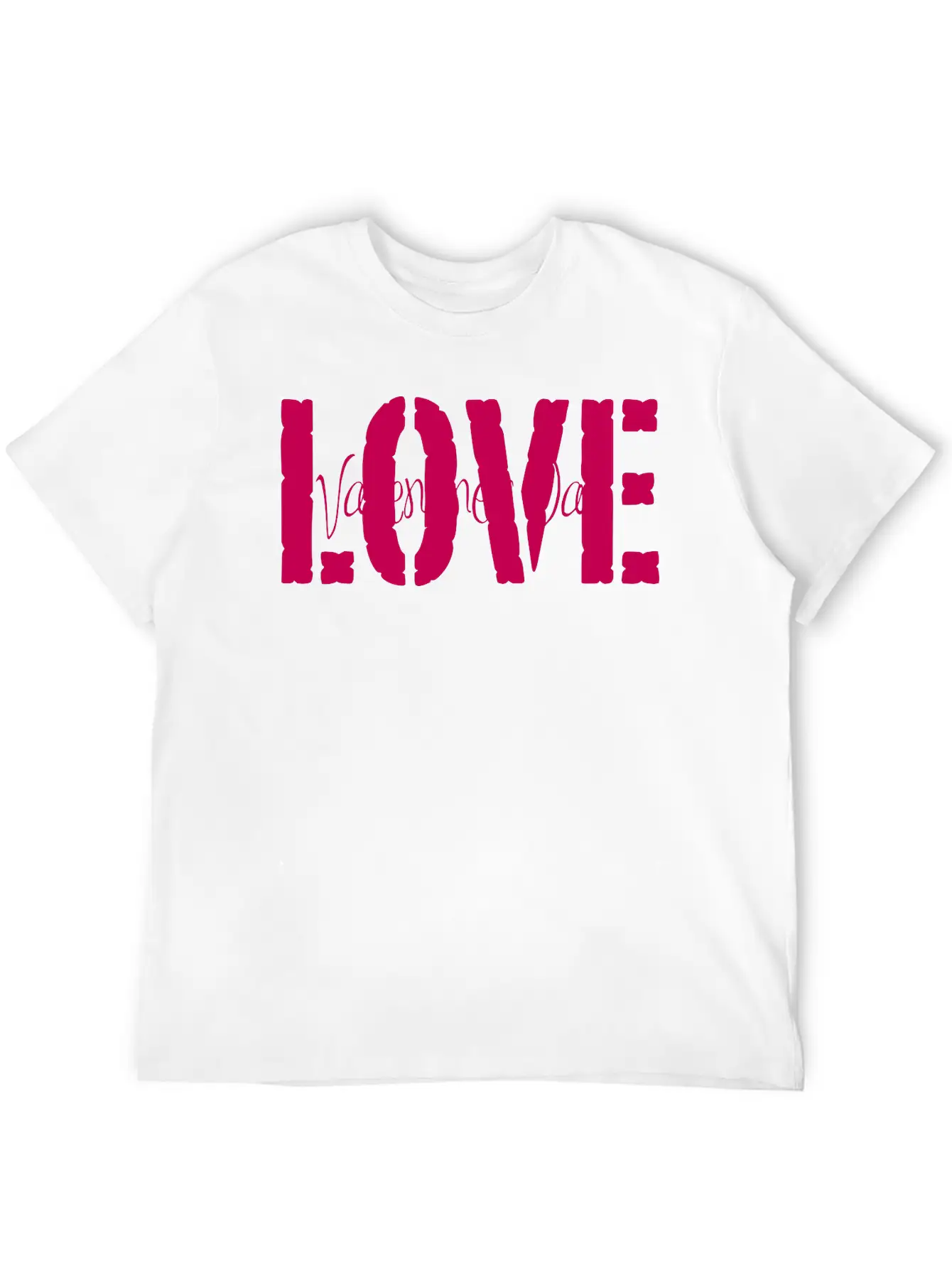 Valentine's Love Vector (changeable Color) Breathable Graphic T-Shirt – Perfect For Casual Days