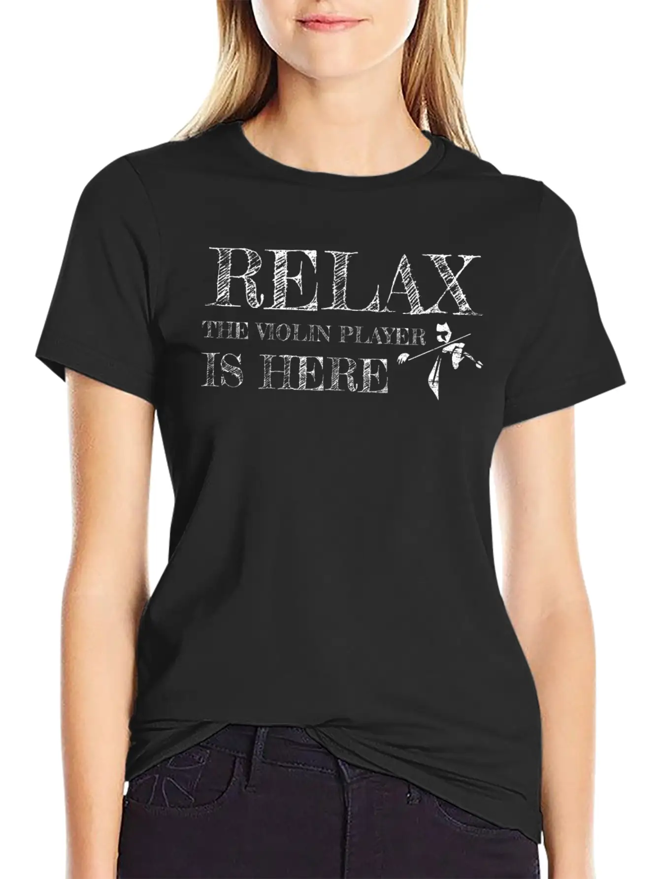 Violin Musician Basic Graphic T-Shirt – Daily Comfort In Soft Cotton