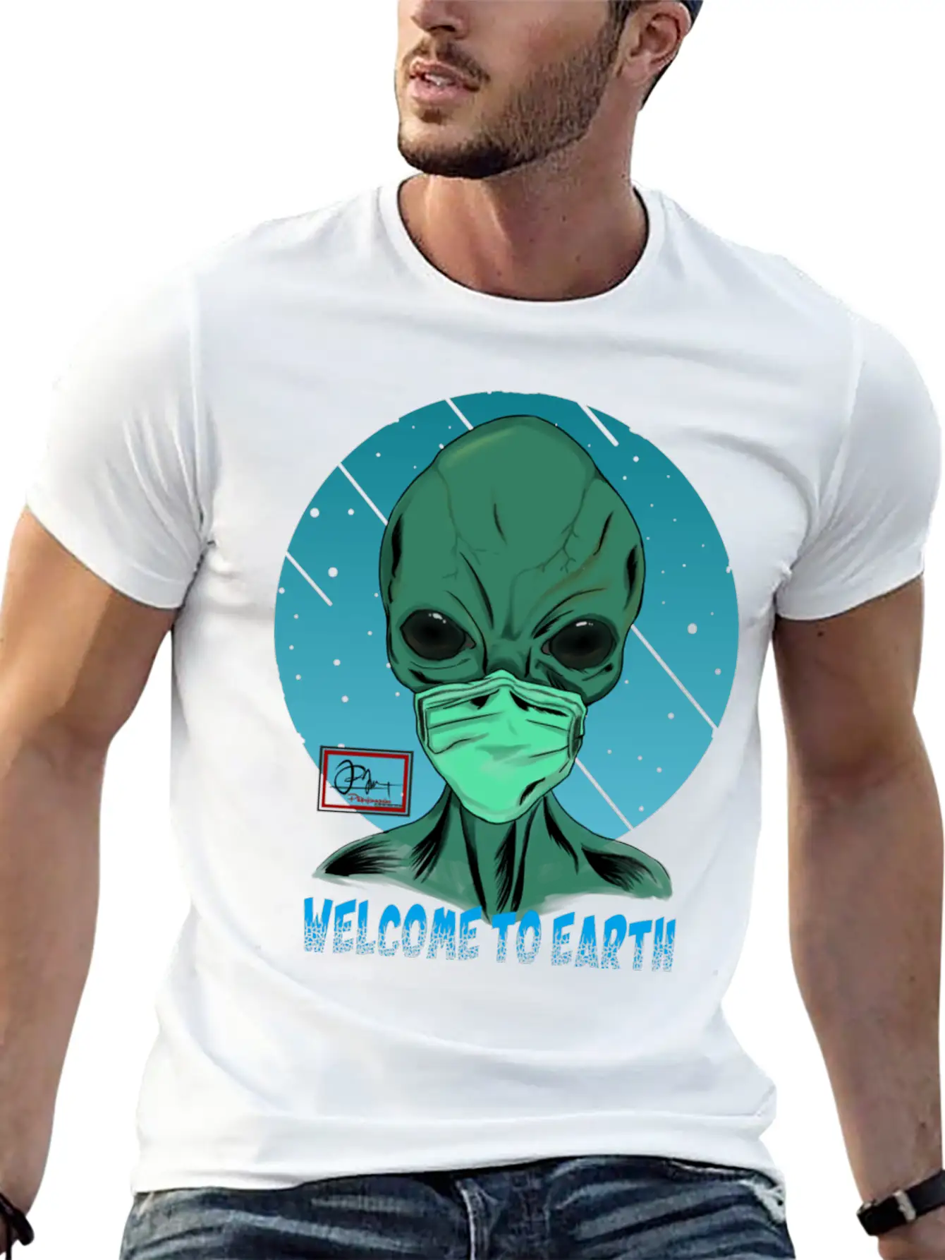 Welcome To Earth Breathable Graphic T-Shirt – Perfect For Casual Days
