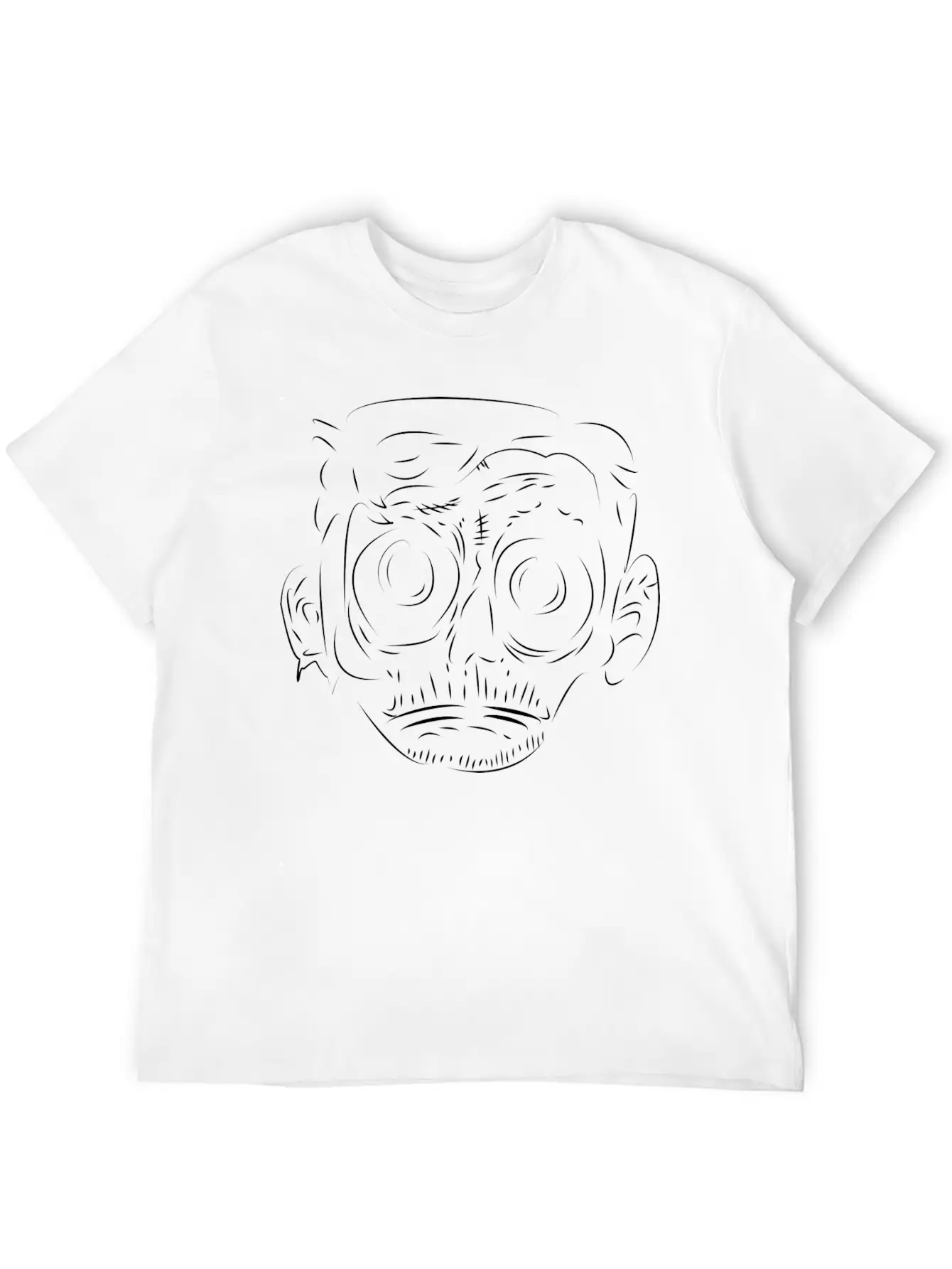 Zombie - Line Art Breathable Graphic T-Shirt – Perfect For Casual Days