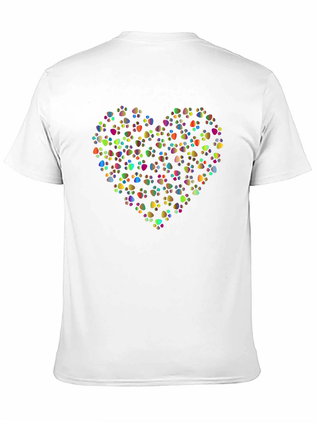 Paw Print Heart Black T-Shirt