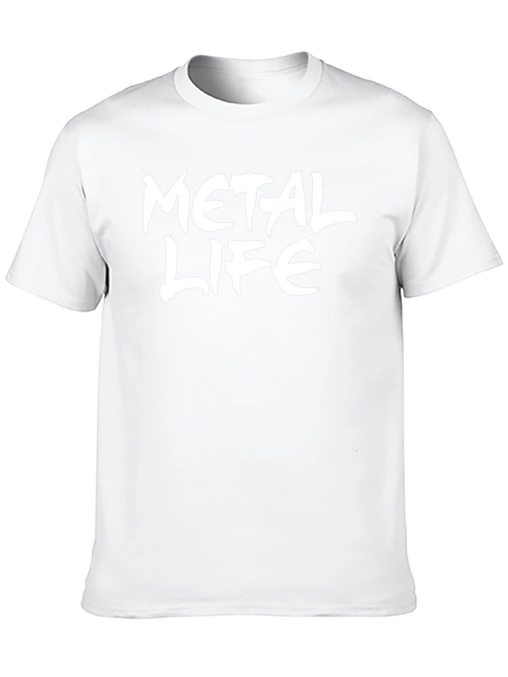 Metal Life Graphic T-Shirt - Black Crew Neck Tee