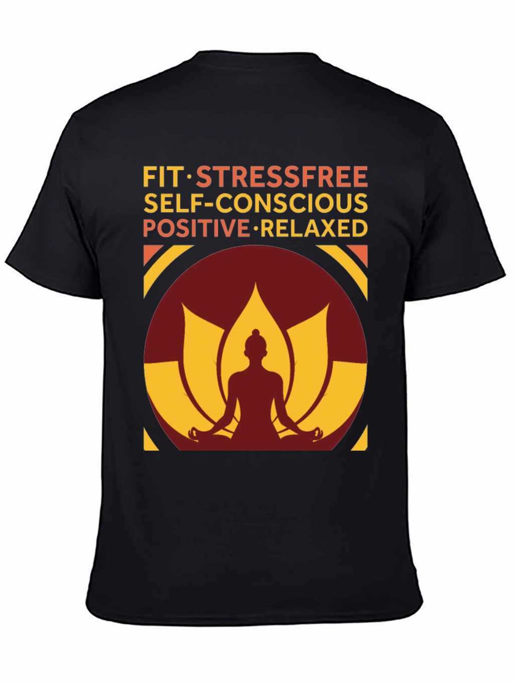 Mindful Living T-Shirt - Stress-Free Positive & Relaxed