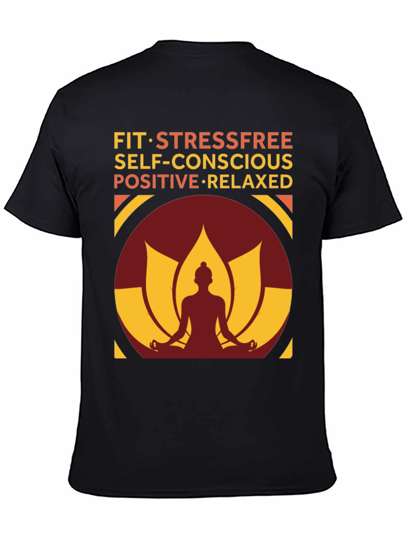 Mindful Living T-Shirt - Stress-Free Positive & Relaxed
