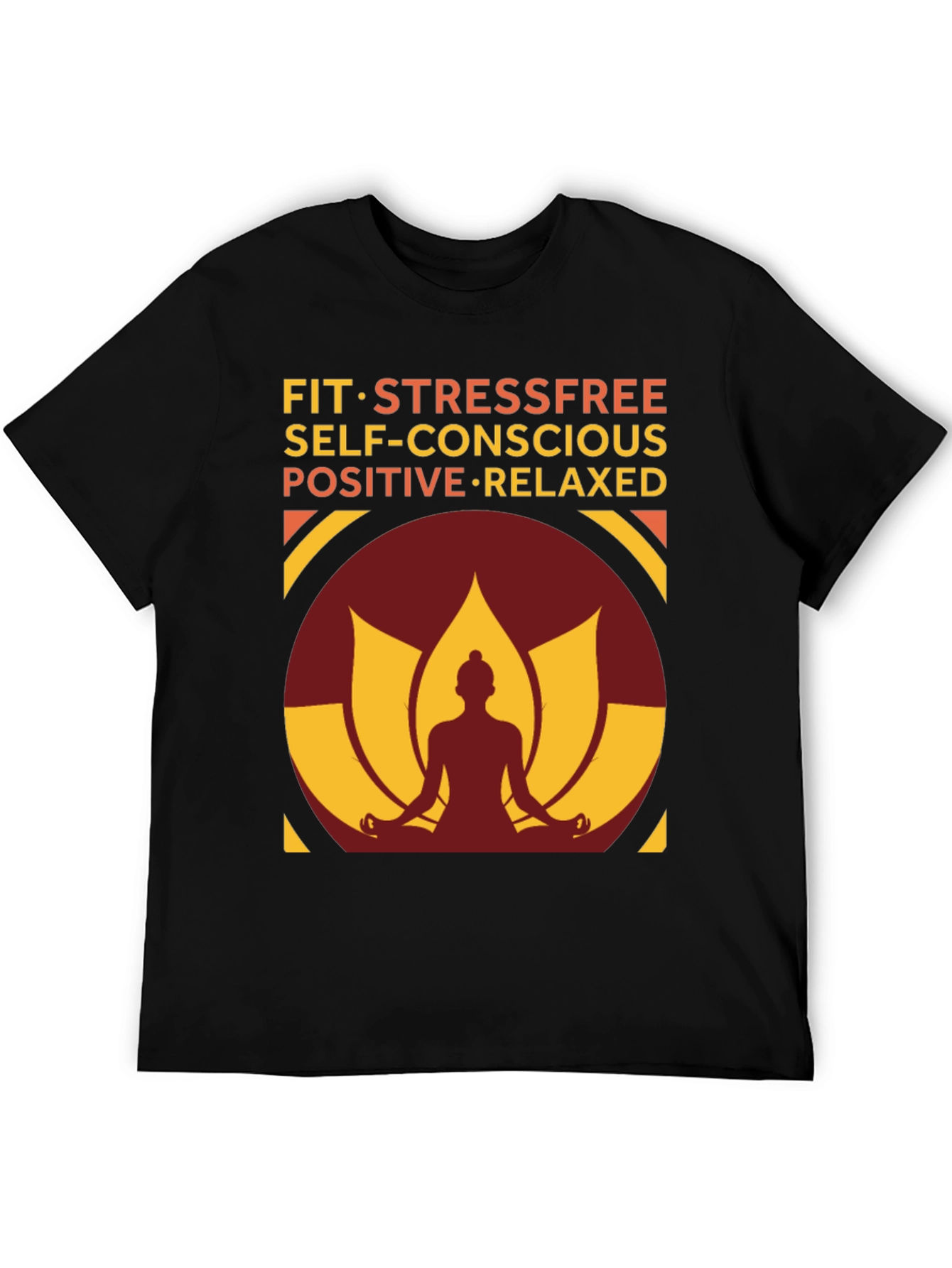 Mindful Living T-Shirt - Stress-Free Positive & Relaxed