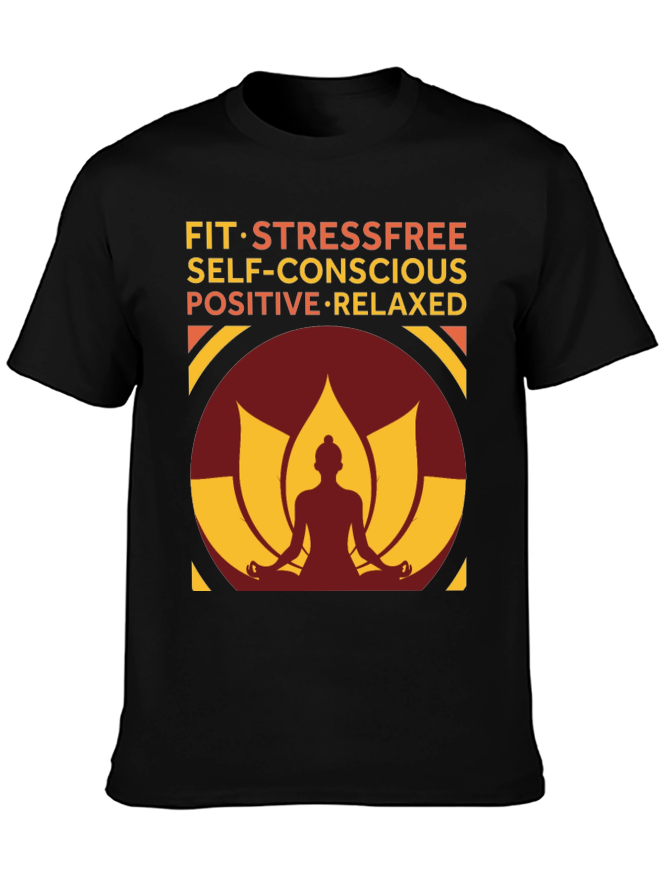 Mindful Living T-Shirt - Stress-Free Positive & Relaxed