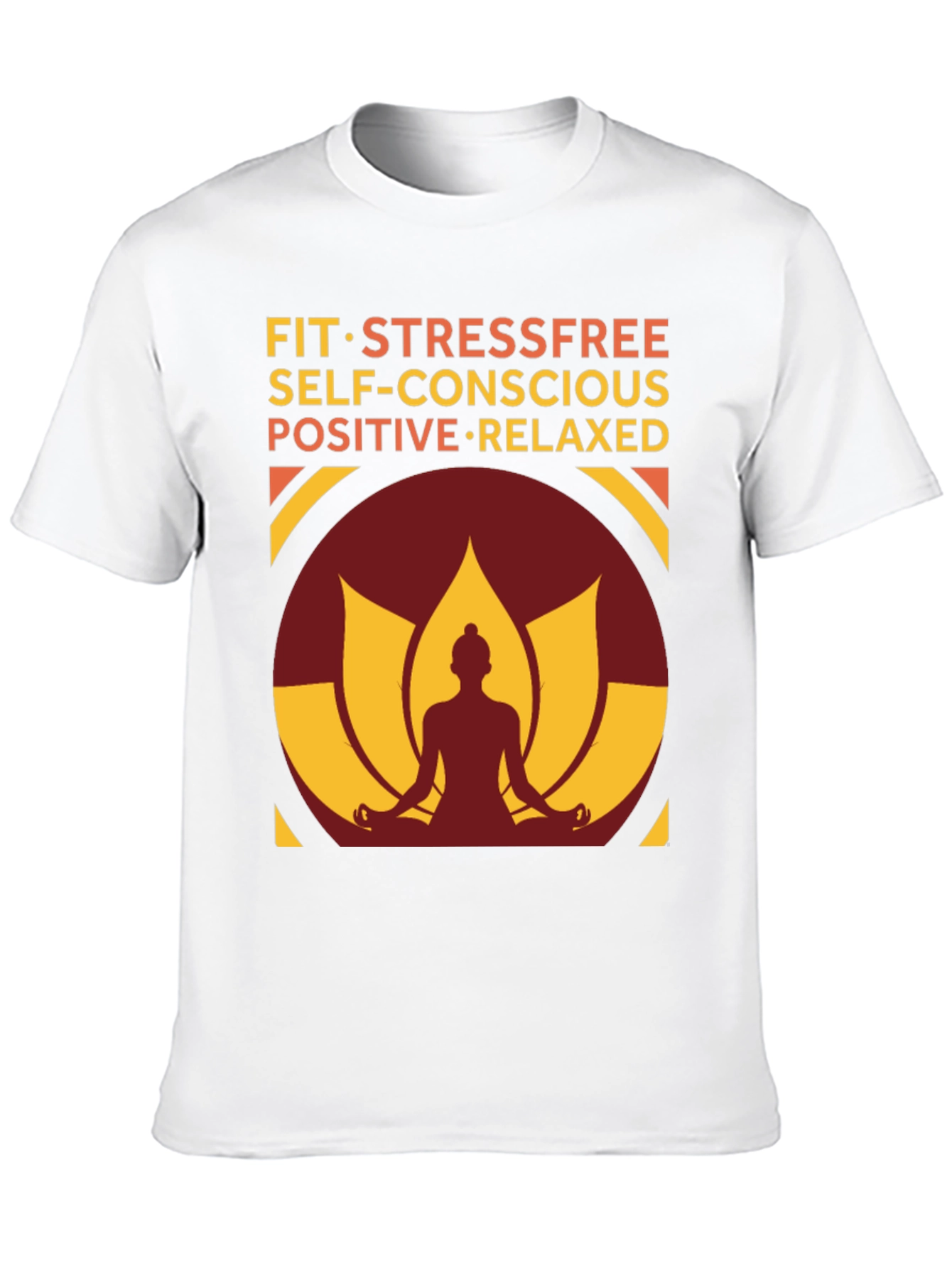 Mindful Living T-Shirt - Stress-Free Positive & Relaxed