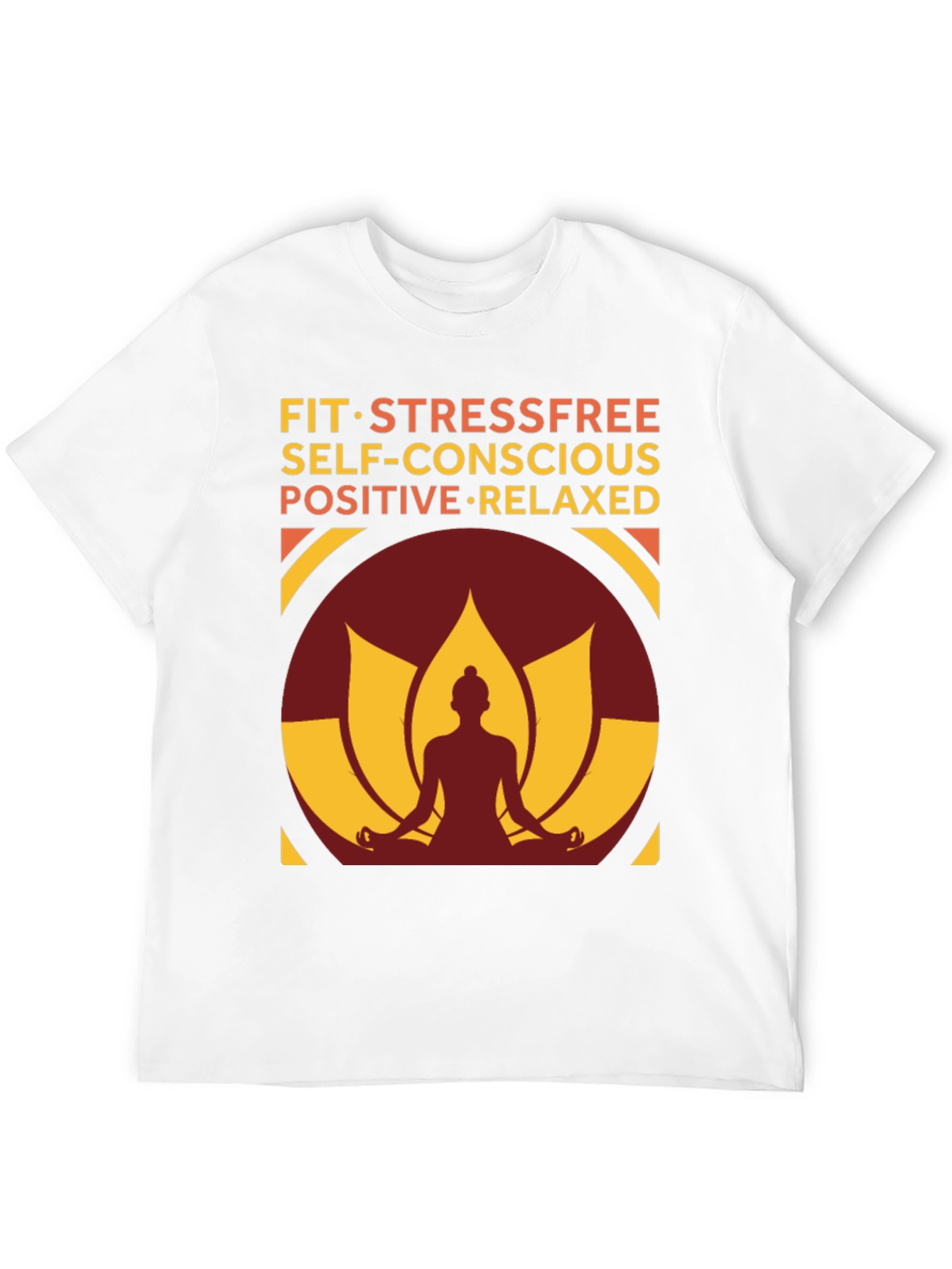 Mindful Living T-Shirt - Stress-Free Positive & Relaxed