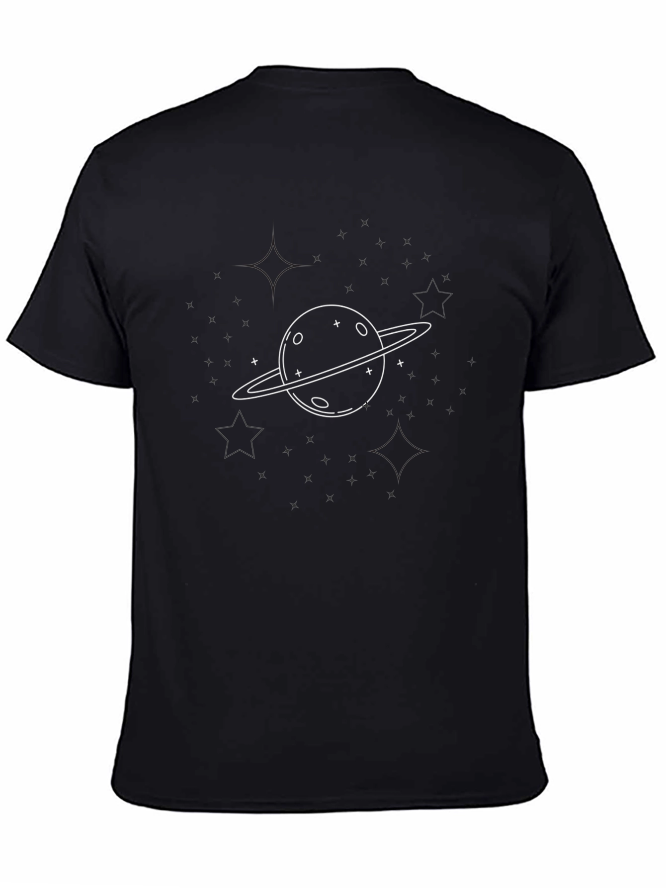 Planet Graphic Tee - Stylish Black Cotton T-Shirt
