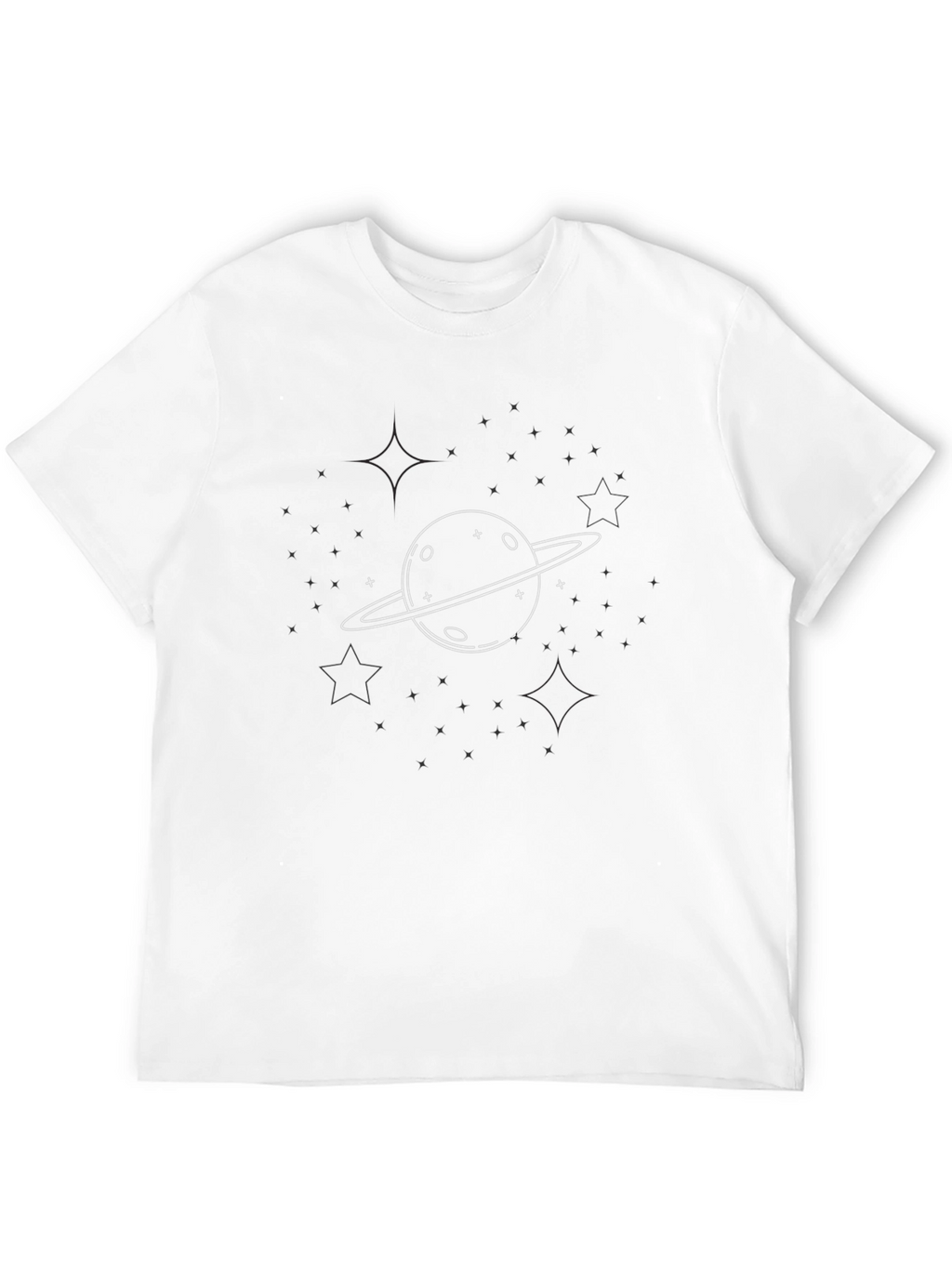 Planet Graphic Tee - Stylish Black Cotton T-Shirt