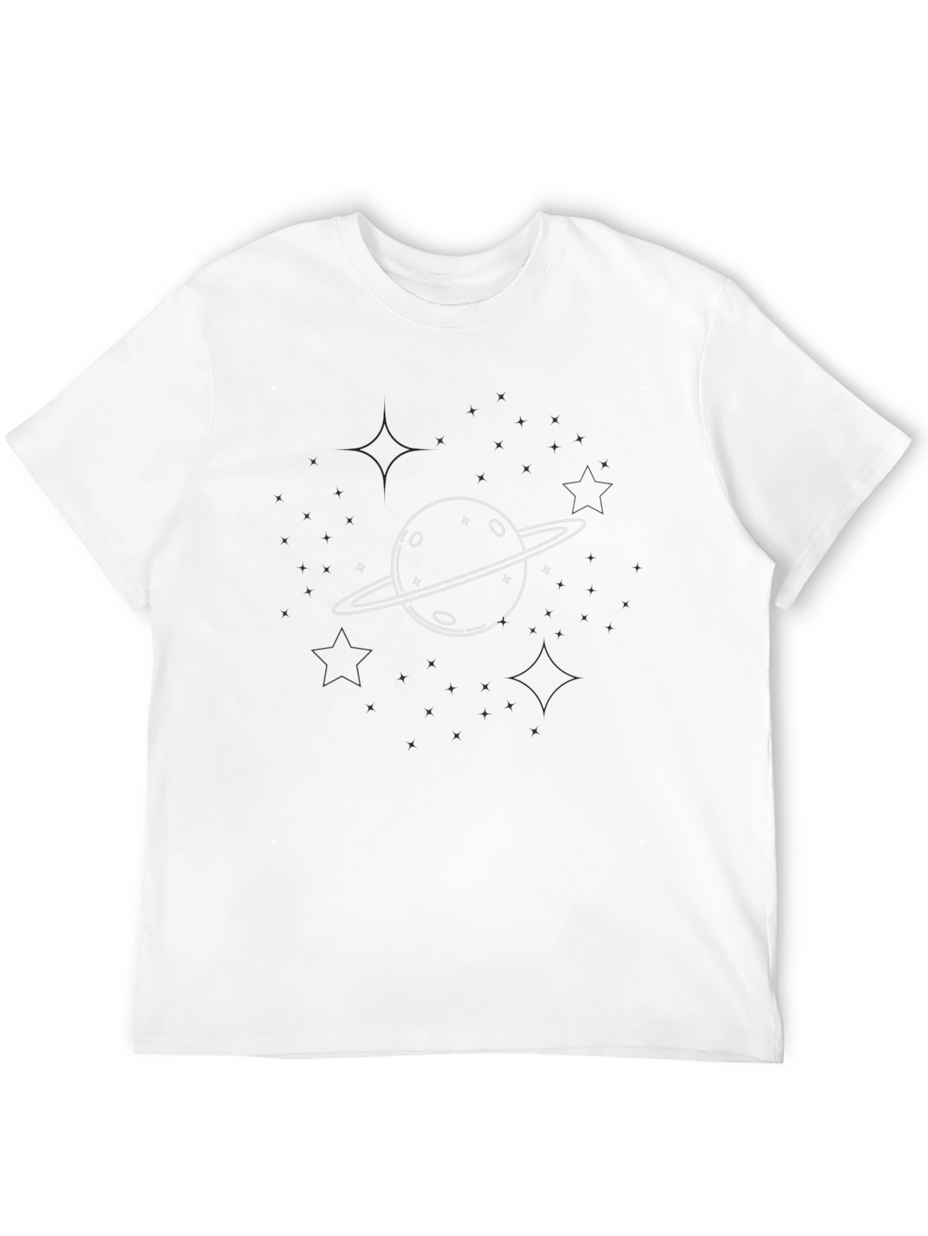 Planet Graphic Tee - Stylish Black Cotton T-Shirt