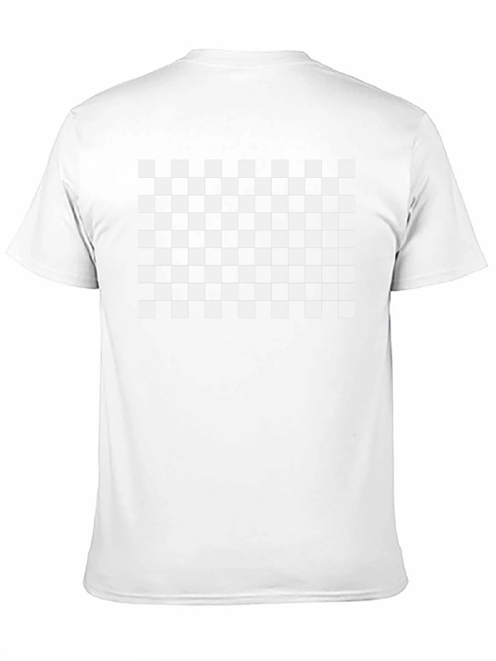 Checkered Graphic Tee - Black Cotton Blend Casual Shirt