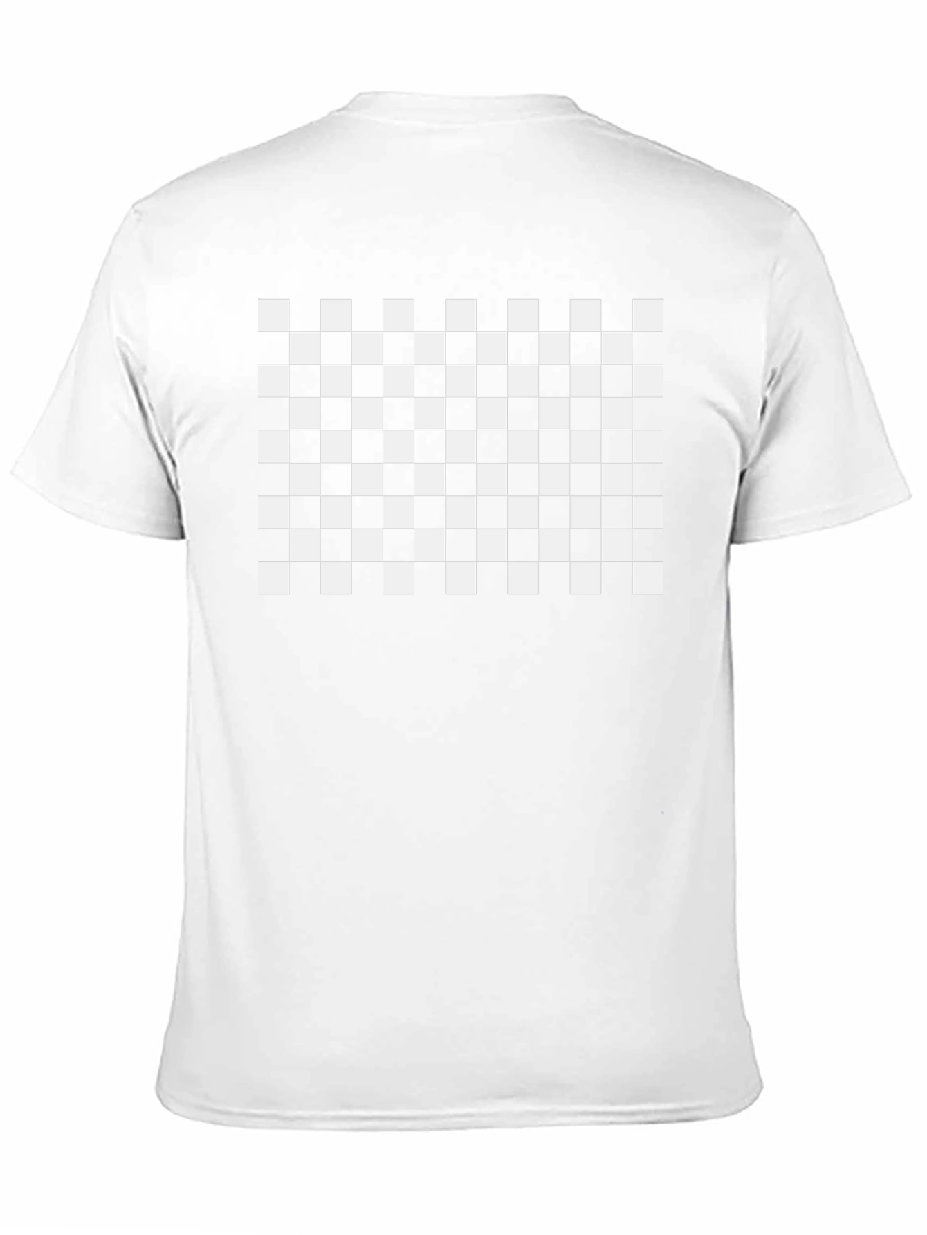 Checkered Graphic Tee - Black Cotton Blend Casual Shirt