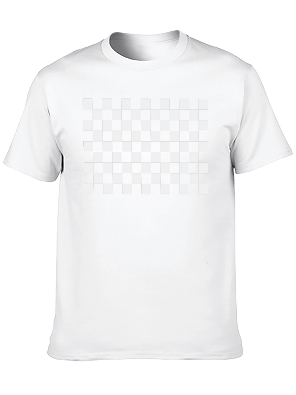 Checkered Graphic Tee - Black Cotton Blend Casual Shirt
